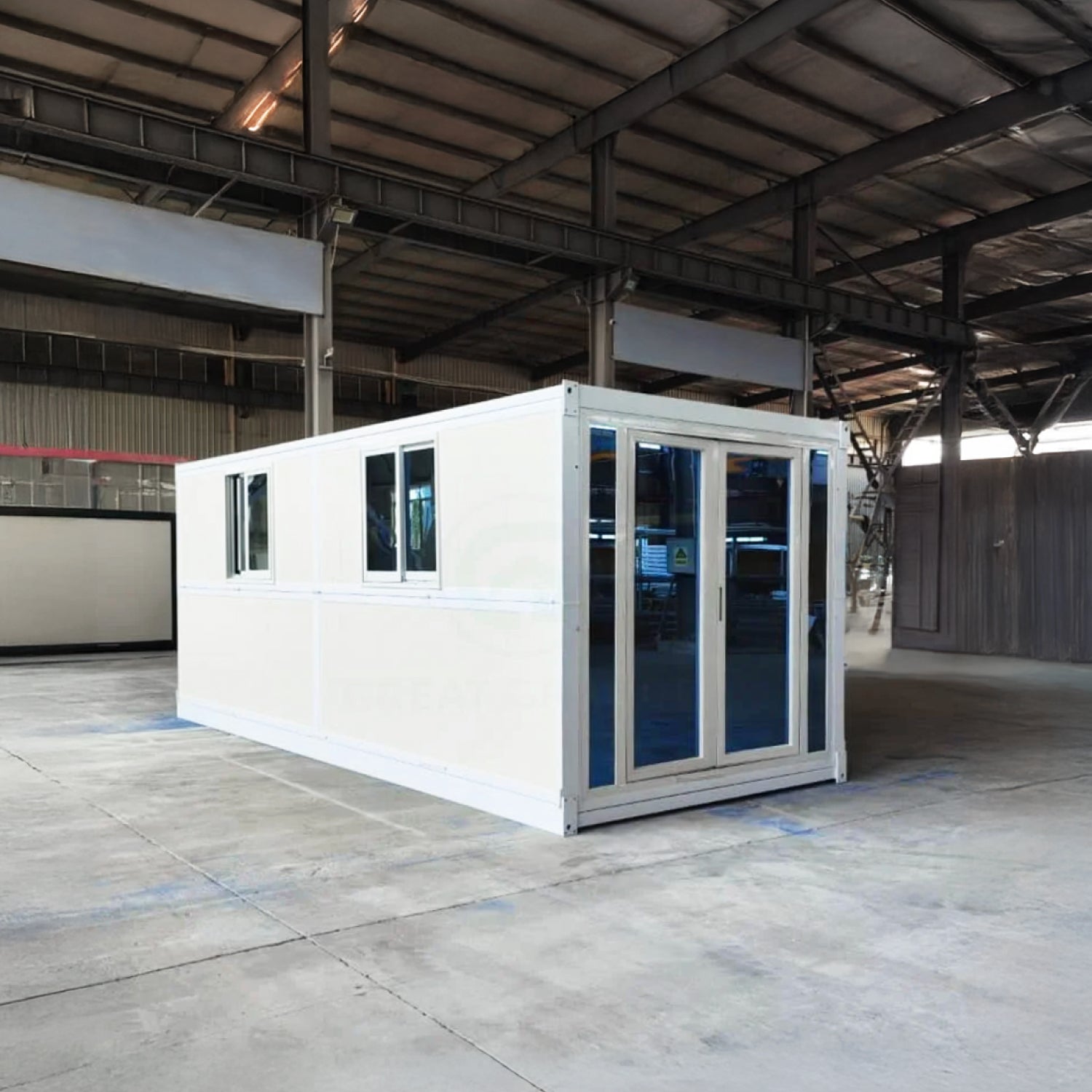 Módulo Plegable • Blanco Vidrio • 1 Pieza • 5,8x2,5x2,45 mt