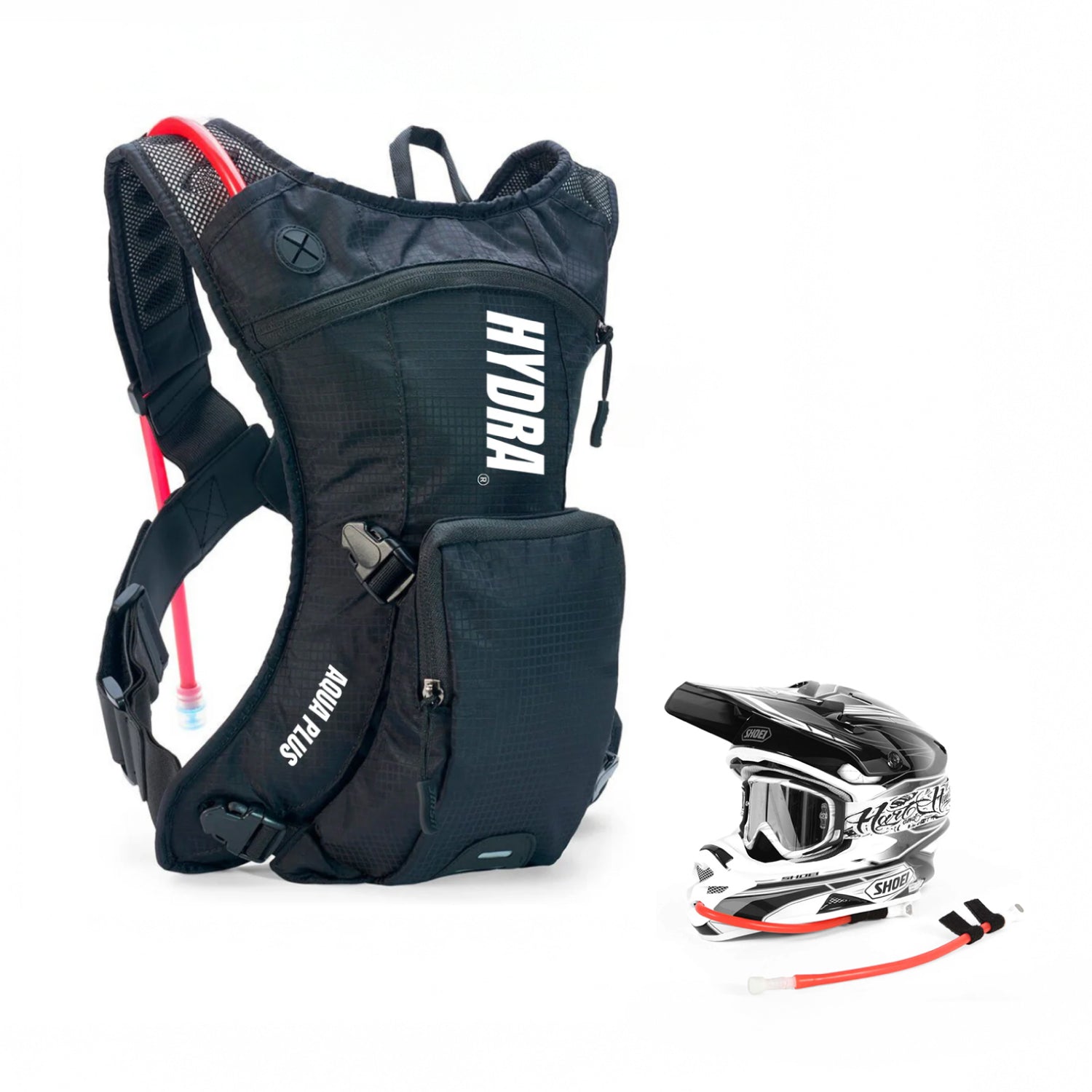 Mochila Hidratación • Hydra Plus • 2L • Nuevo Modelo 2025 Incluye Manguera Extension para Casco