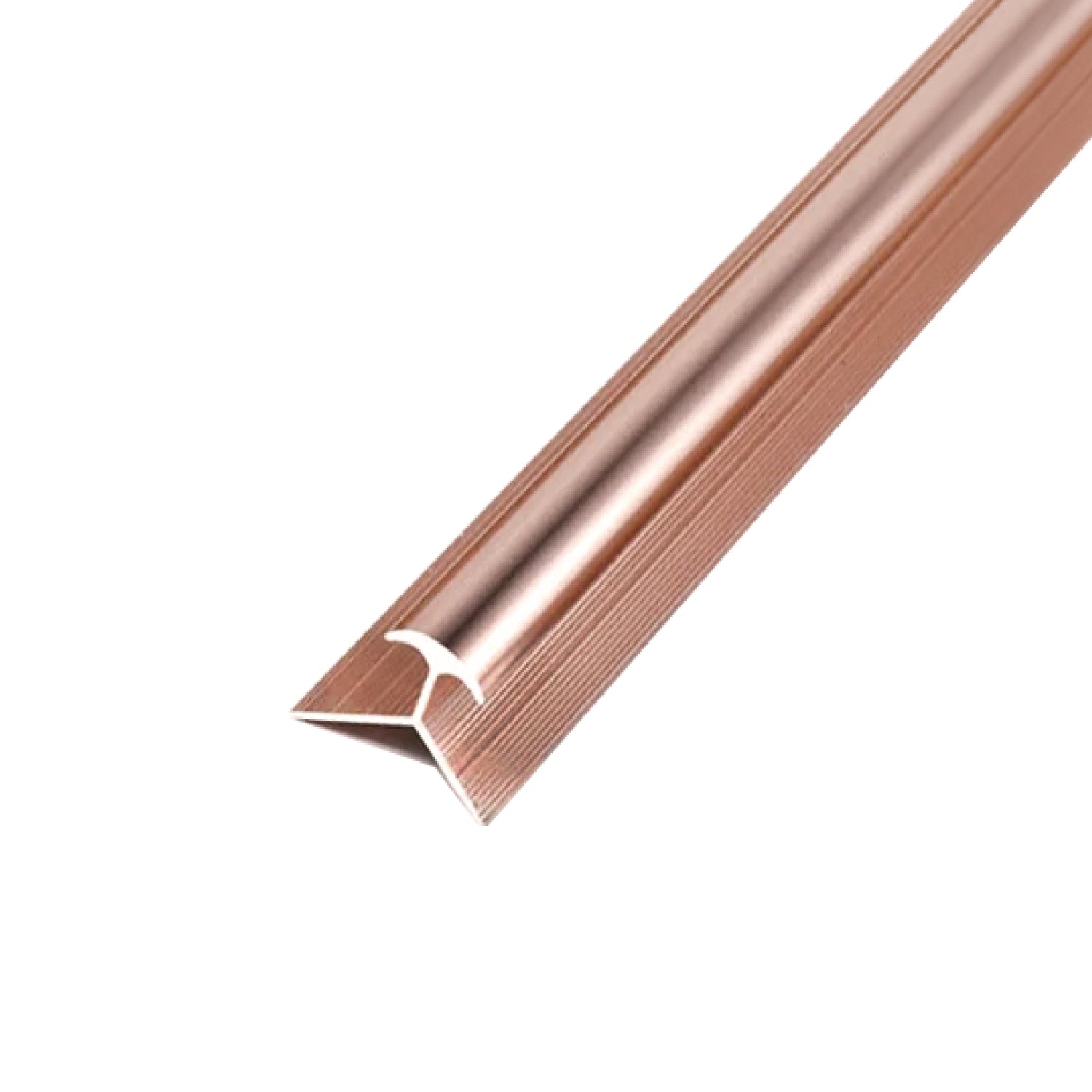 Perfil • Terminaciones Panel Mármol PVC • 244cm • Unión Tipo Esquina Exterior Redonda