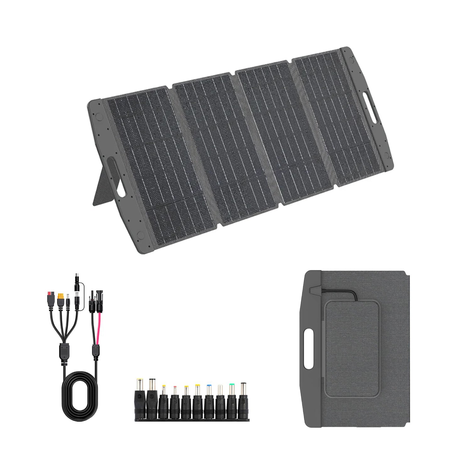 Panel Solar Portátil • 200W • Plegable • Soportes ajustables
