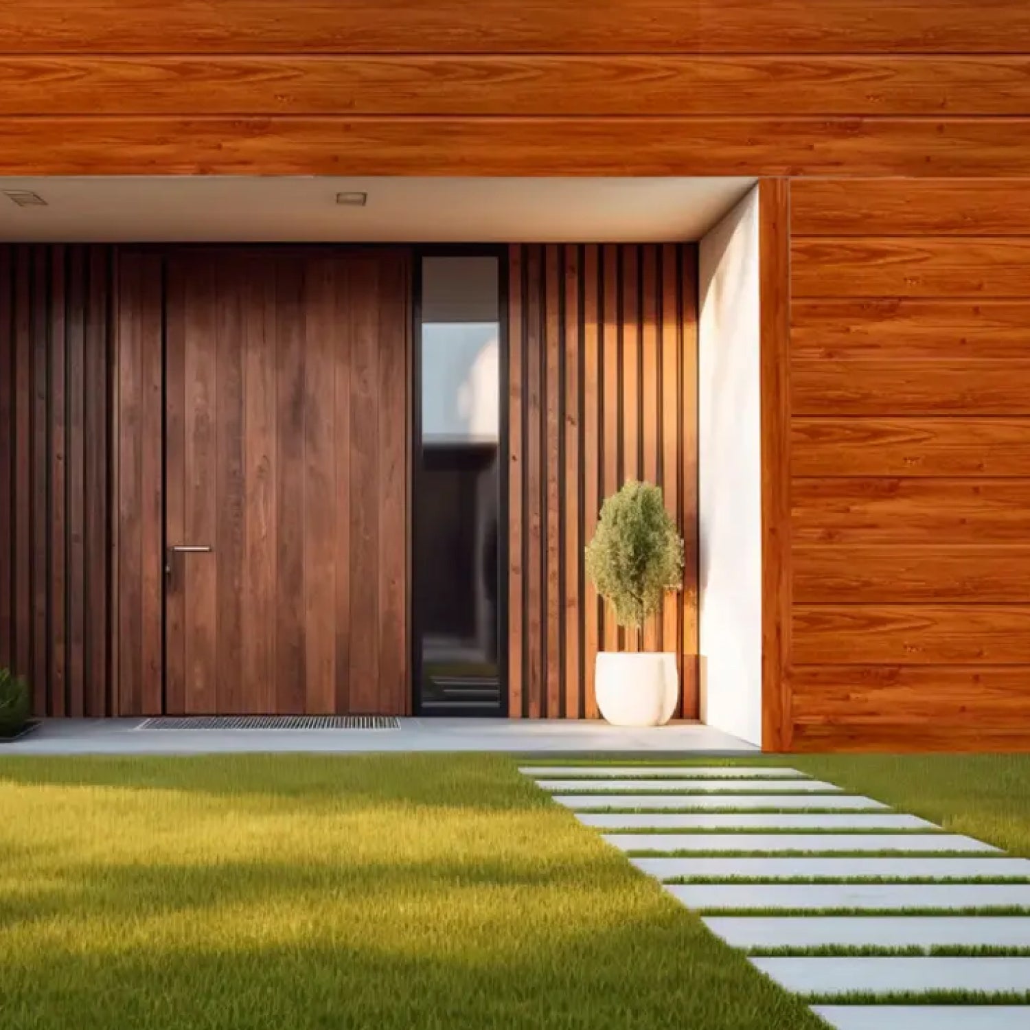 Revestimiento de Exterior Metal Siding • 290x38.3x1.6cm • Lineas gruesas • Café • Pack 8 unidades