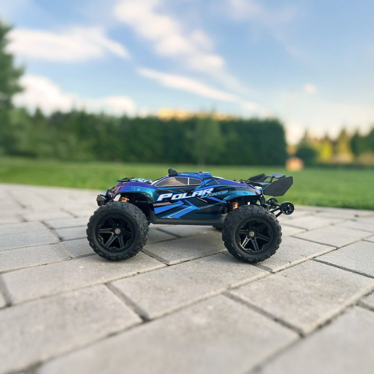 Auto a control remoto • Raptor monster truck 4x4 • 40 Km/h • Azul