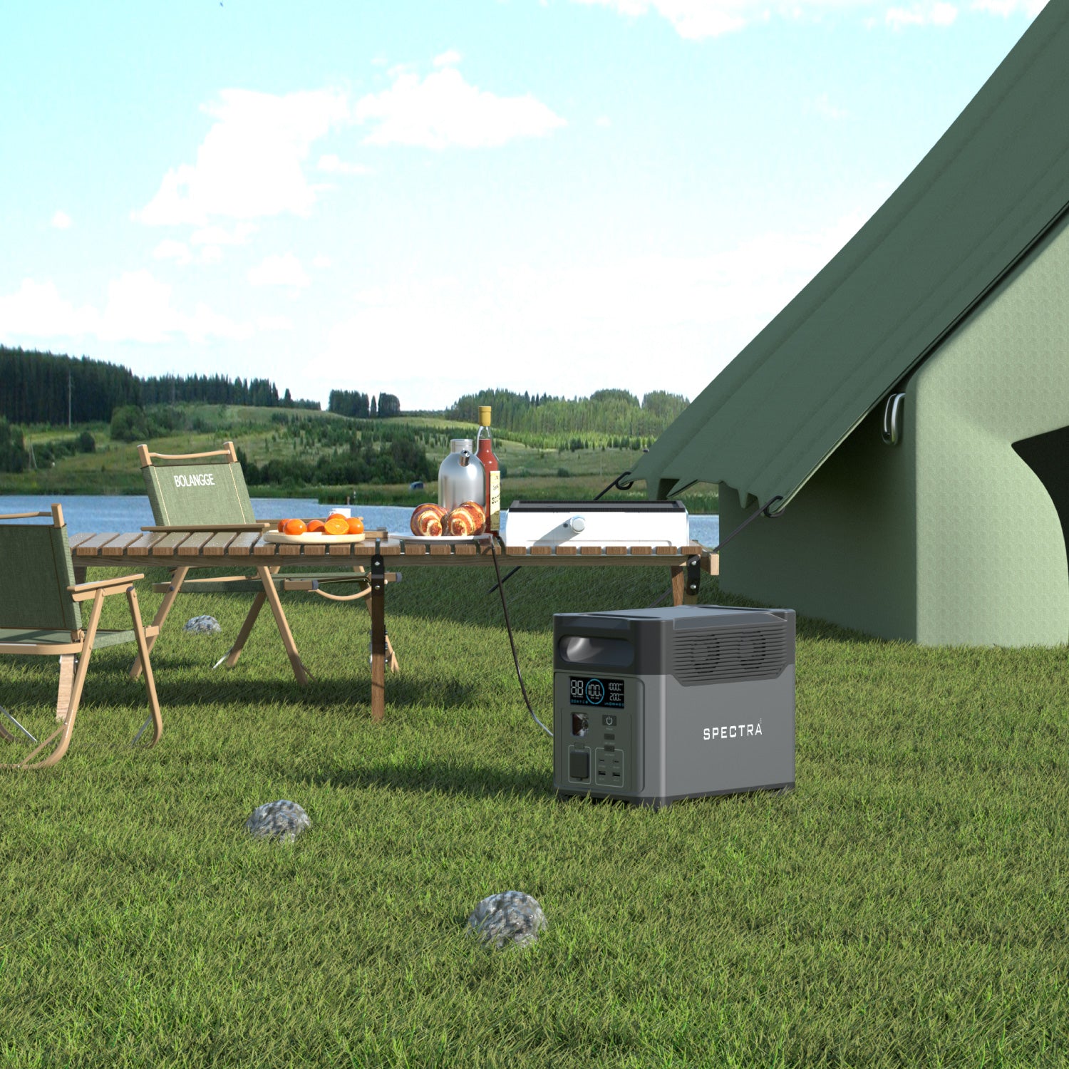 Estación de Energía Solar Spectra • Portátil Outdoor • 1024Wh/1200W • Recargable