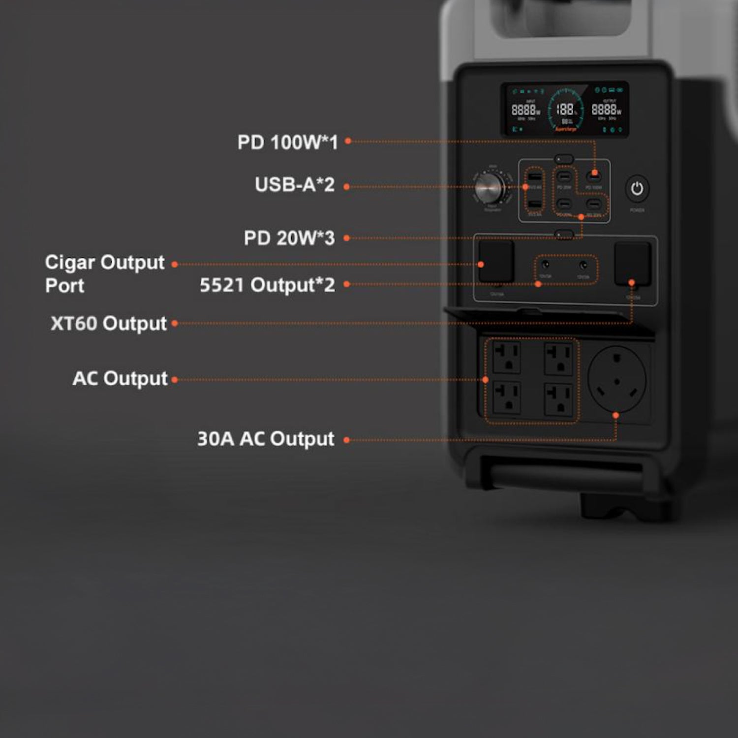 Estación de Energía Solar Spectra • Pack x 3 • Portátil Outdoor • 11.520Wh/10.800W • Recargable