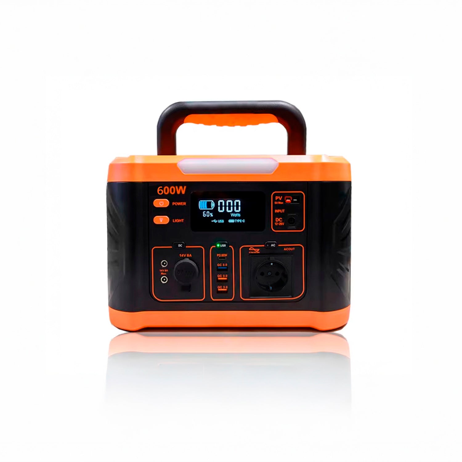 Estación de Energía Solar Portátil Outdoor • 600W • Recargable