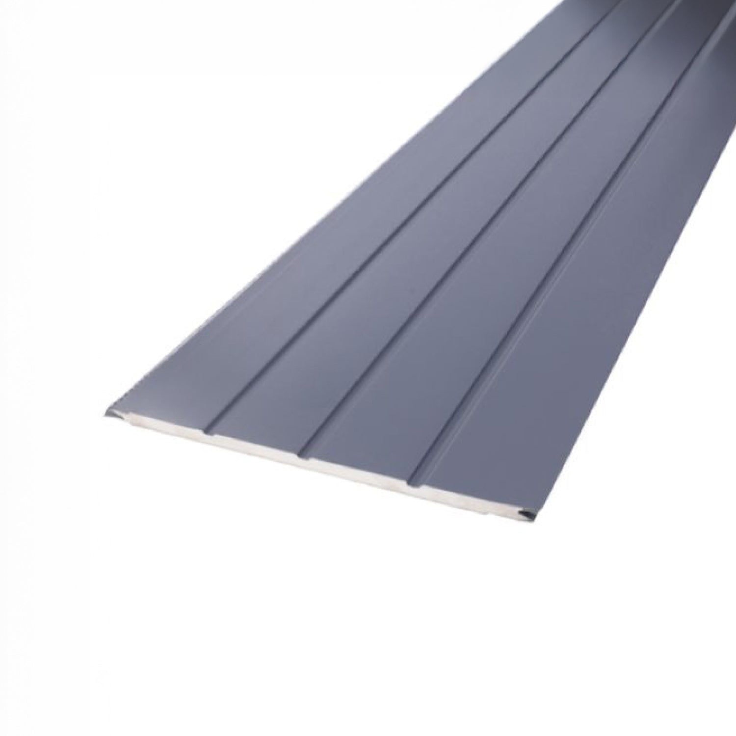 Revestimiento de Exterior Metal Siding • 290x38.3x1.6cm • Lineas gruesas • Gris • Pack 8 unidades