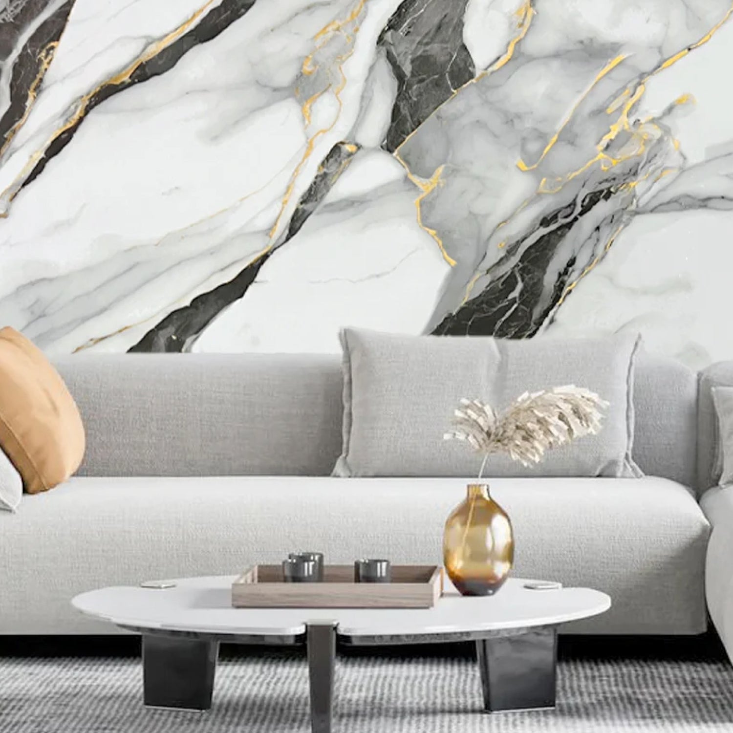 Revestimiento interior • Panel Mármol PVC • 244x122x0.3cm • Blanco Imperial