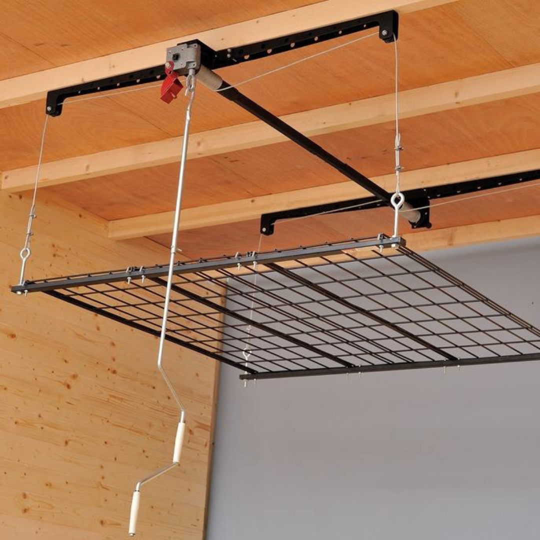 Estante de Almacenamiento para Techo de Garaje • 113 kg Admite • 121x118,5 cm