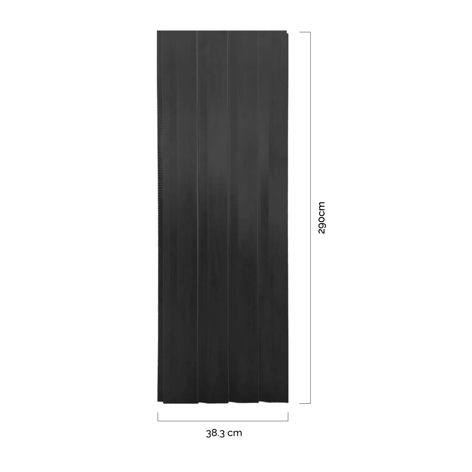 Revestimiento de Exterior Metal Siding • 290x38.3x1.6cm • Lineas delgadas • Negro • Pack 8 unidades
