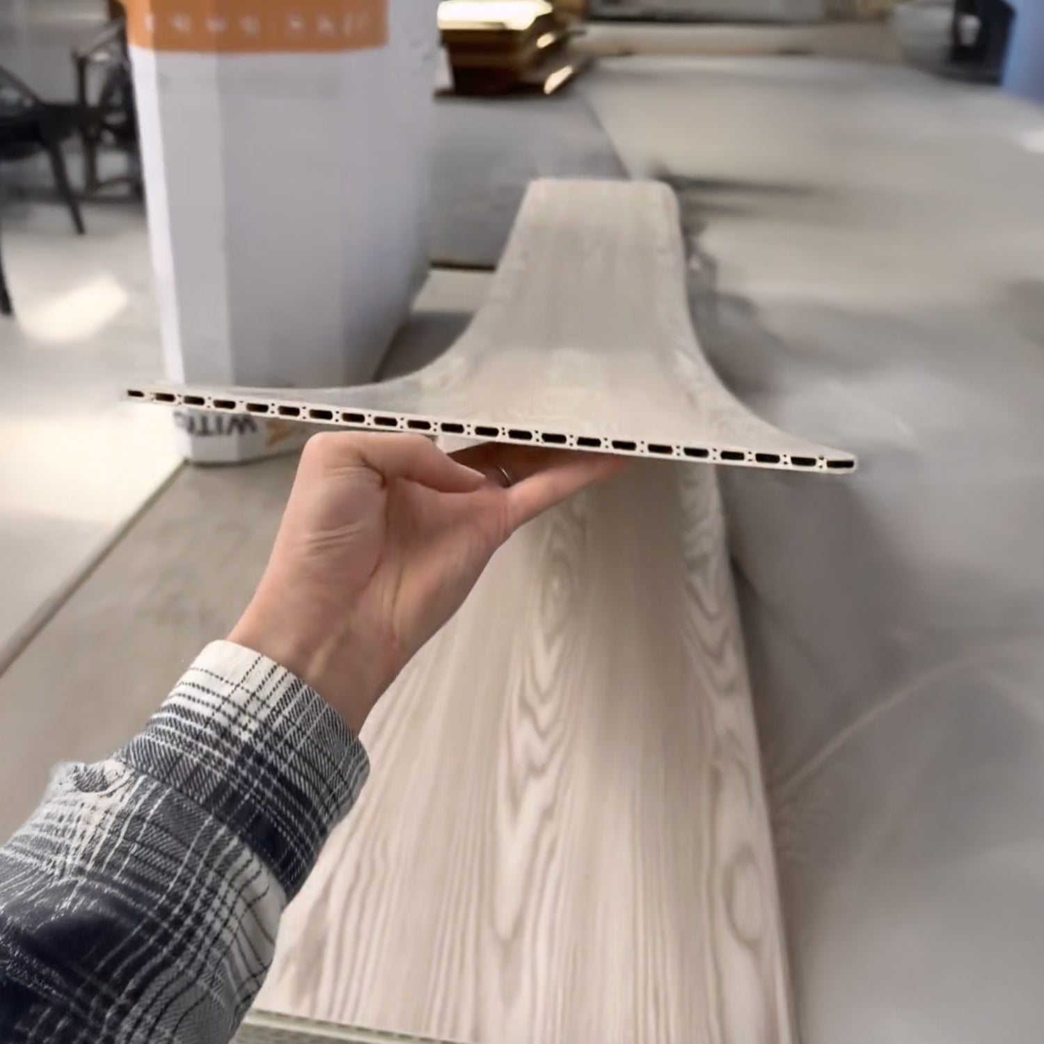 Revestimiento interior • WPC Wall Panel • Beige Liso • 40x240x1cm