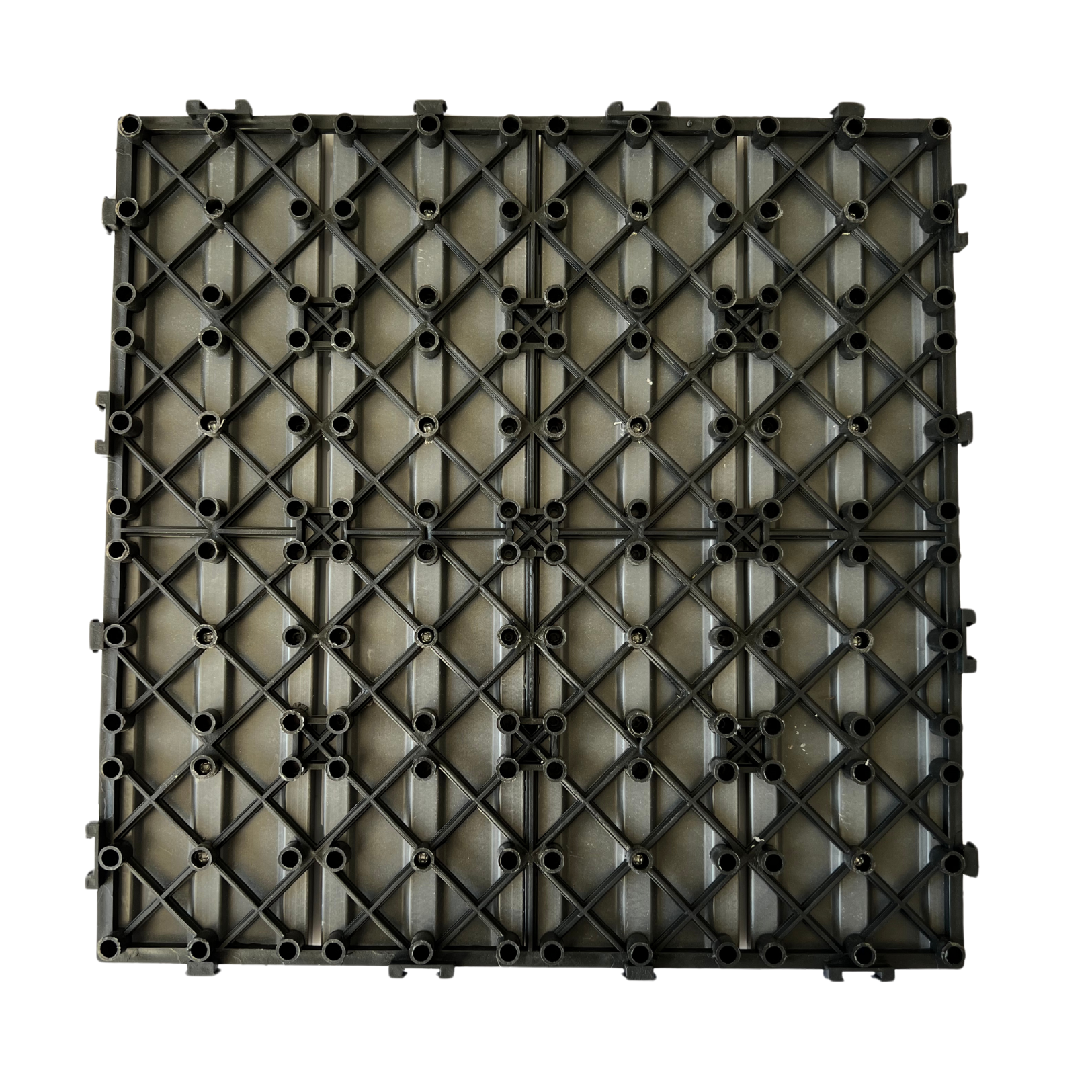 Piso Deck WPC Terraza • Dark • Encastrable Modular Outdoor • 30x30x2cm • Terminación Lineal