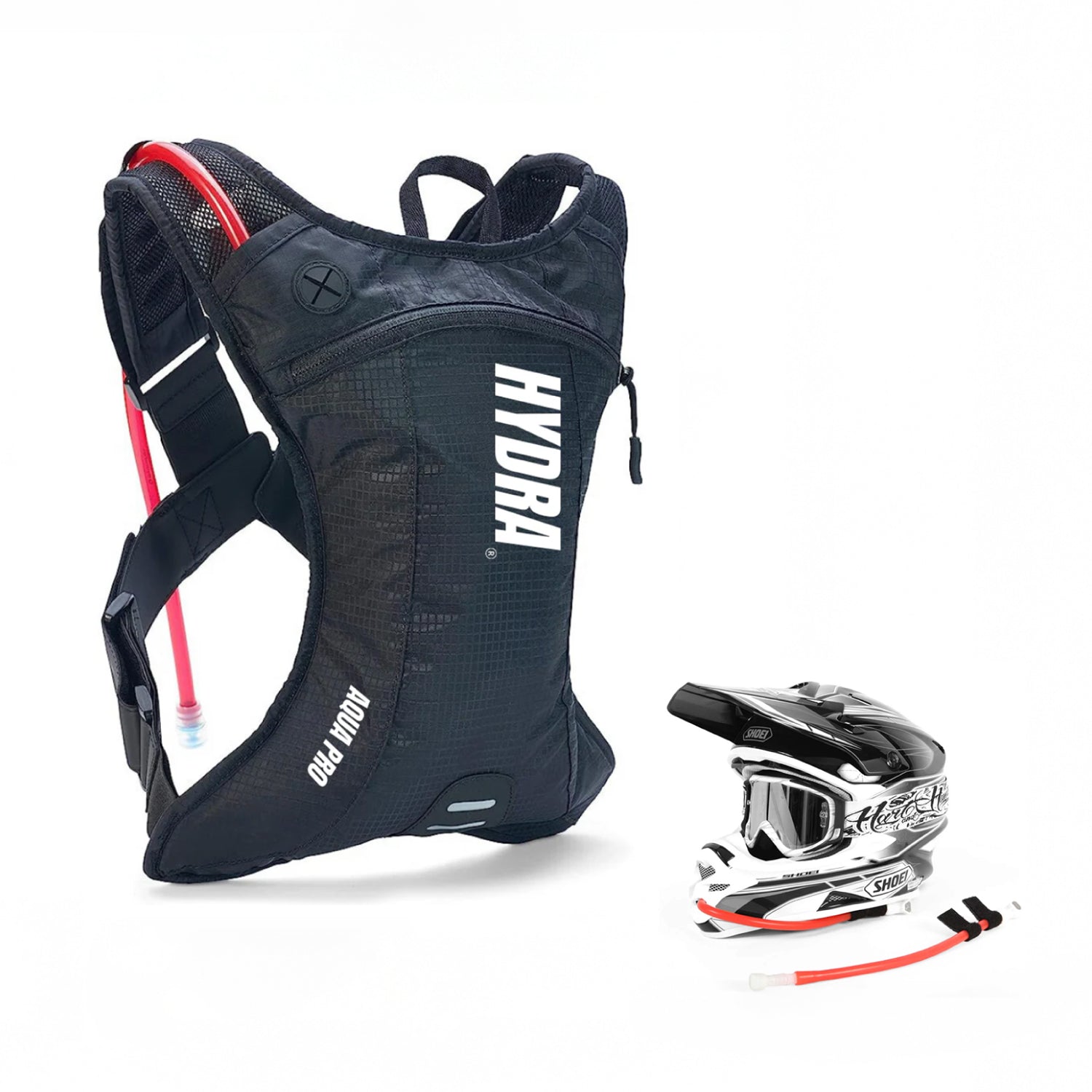 Mochila Hidratación • Hydra Pro • 2lt • Nuevo Modelo 2025 Incluye Manguera Extension para Casco