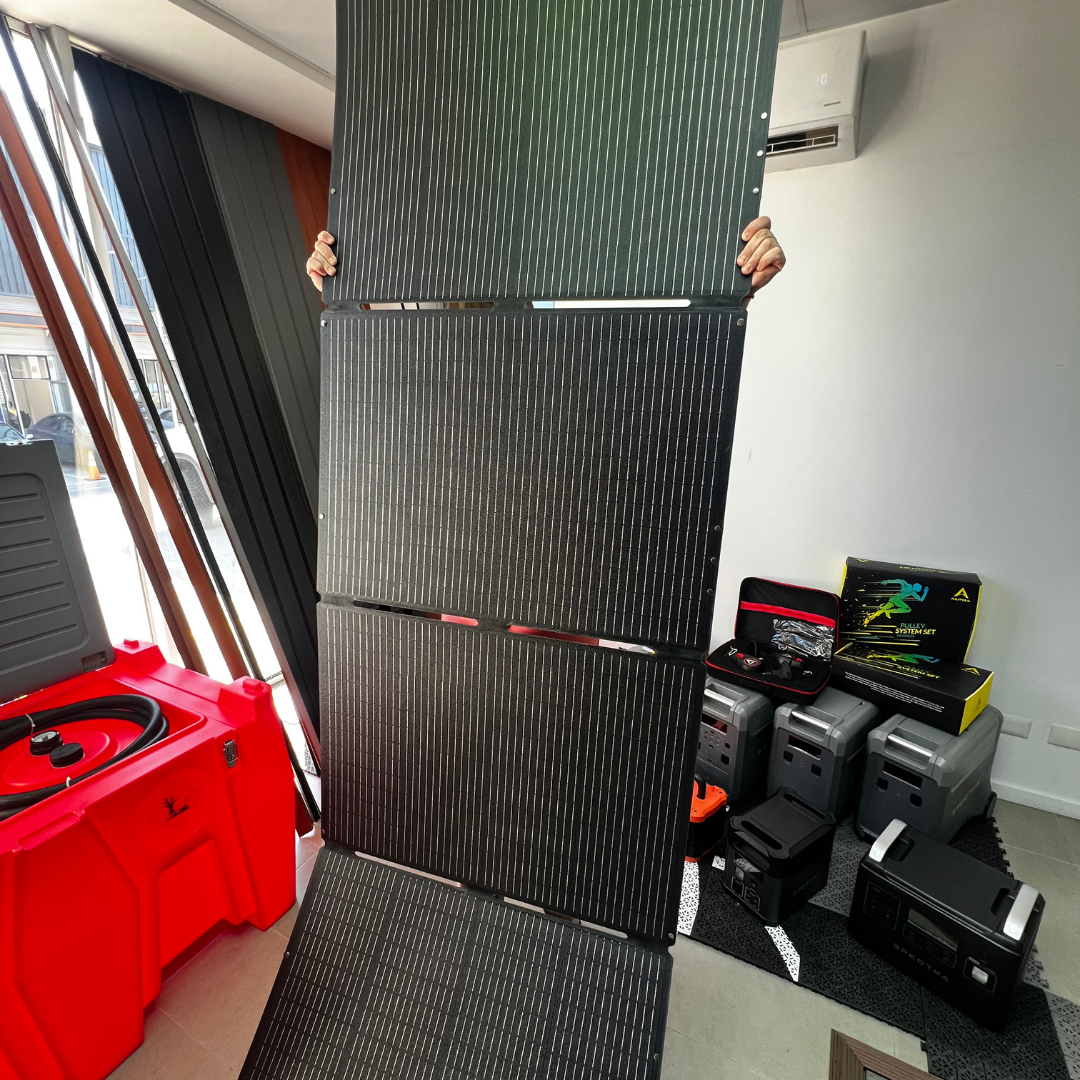 Panel Solar Portátil • 400W • Plegable • Soportes ajustables