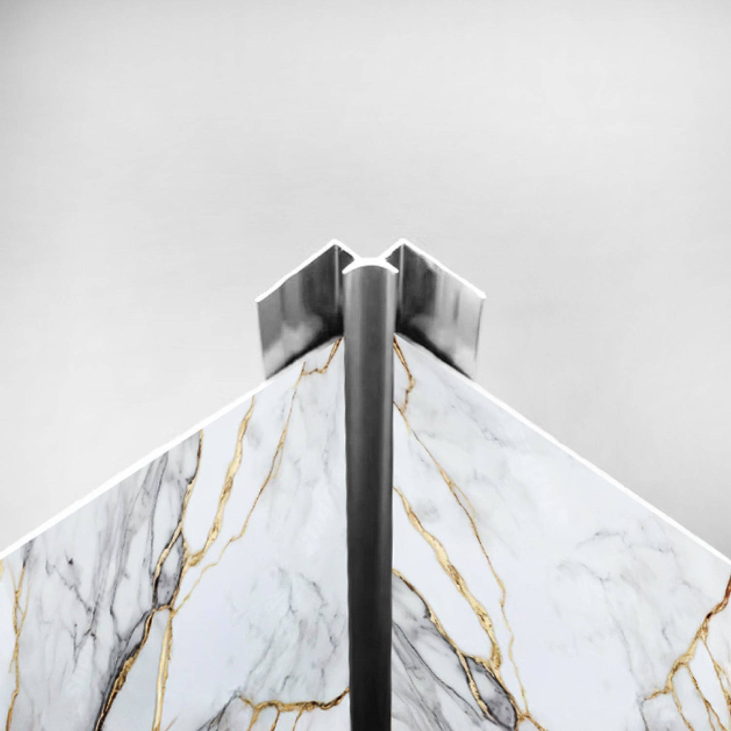Perfil • Terminaciones Panel Mármol PVC • 244cm • Unión Tipo M Esquina Interior