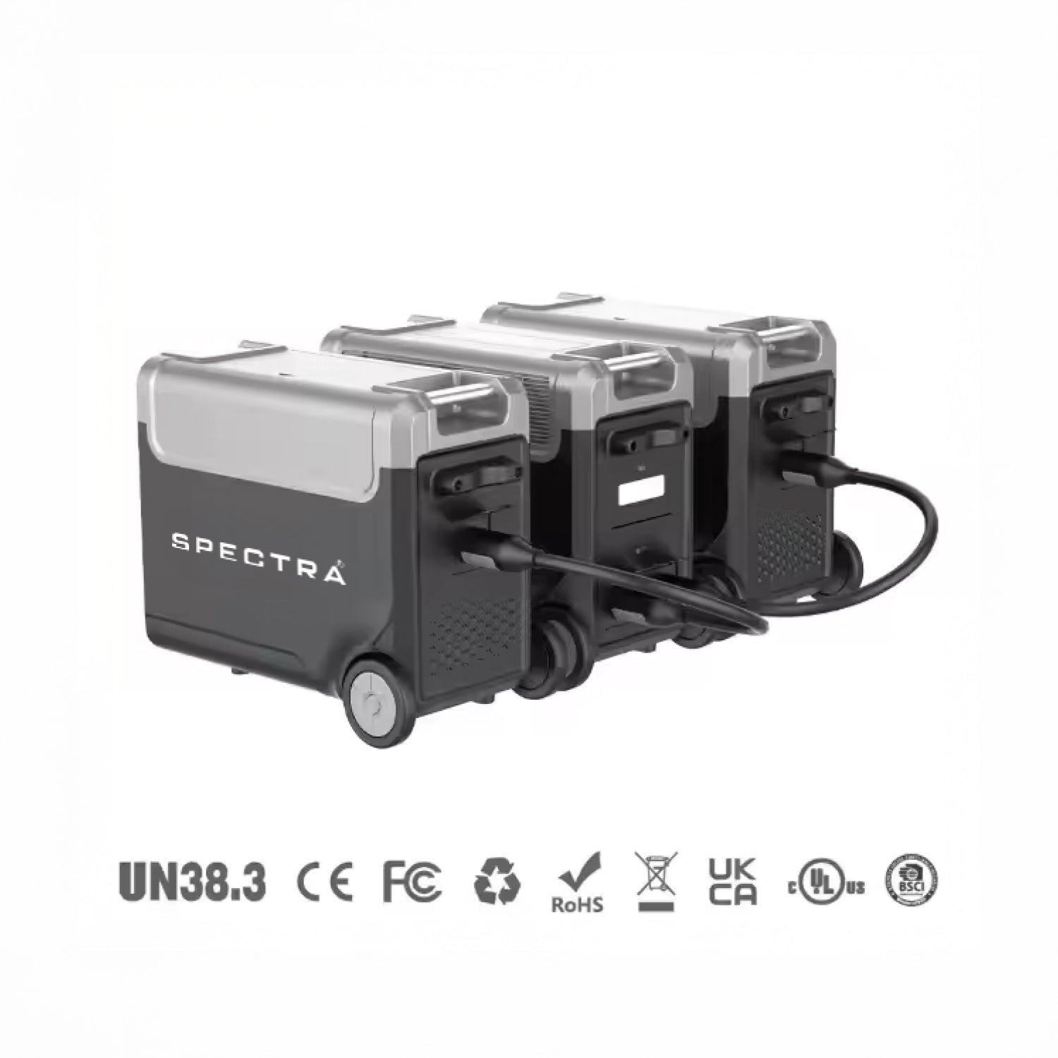 Estación de Energía Solar Spectra • Pack x 3 • Portátil Outdoor • 11.520Wh/10.800W • Recargable