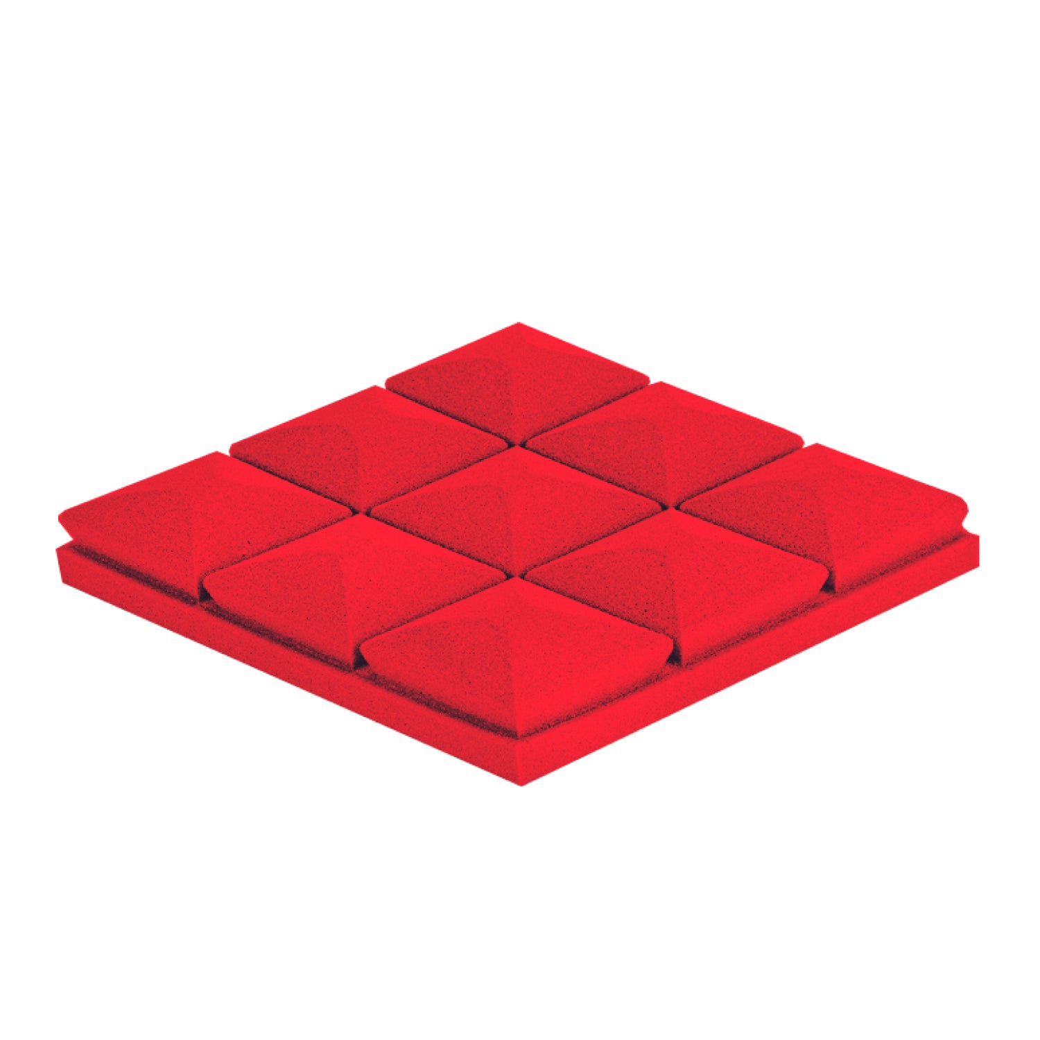 Panel Acústico Rombo • AutoAdhesivo • Pack X12 • 1 m² • Rojo