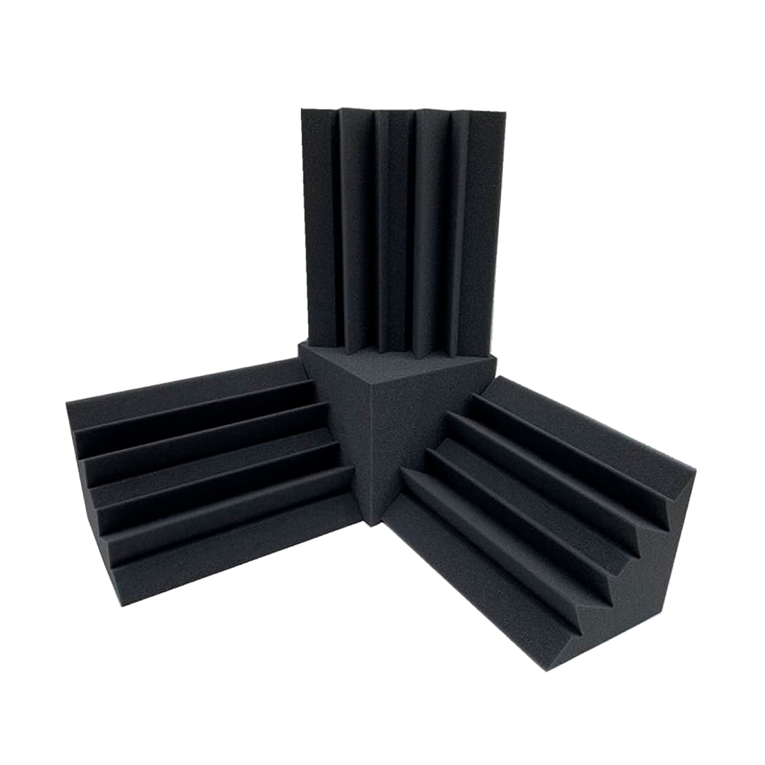 Panel Acústico Trampa de Bajos • AutoAdhesivo • Negro • 25x25x50cm