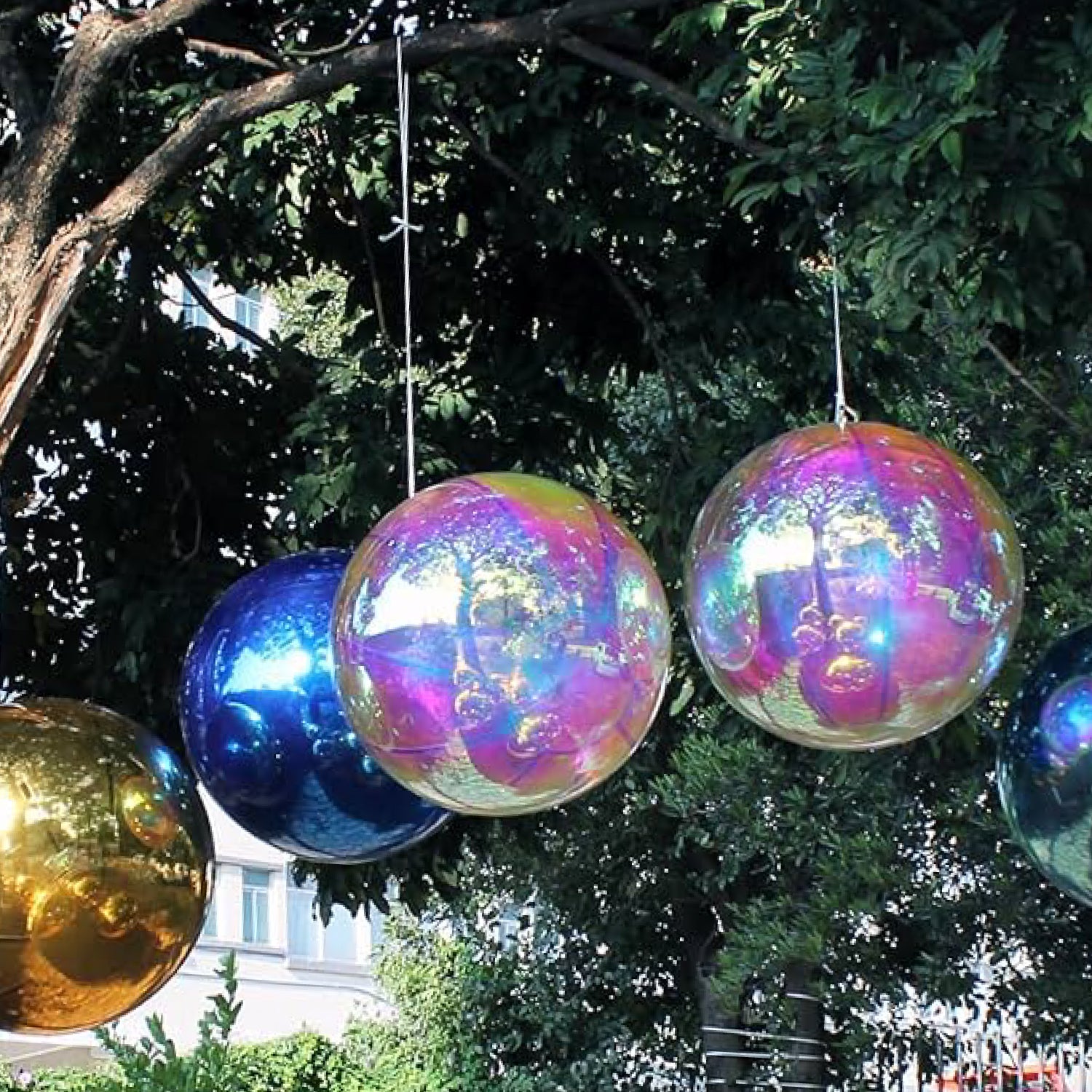 Globo Inflable PVC • Iridiscente • Efecto Espejo • Decoración • Arriendo