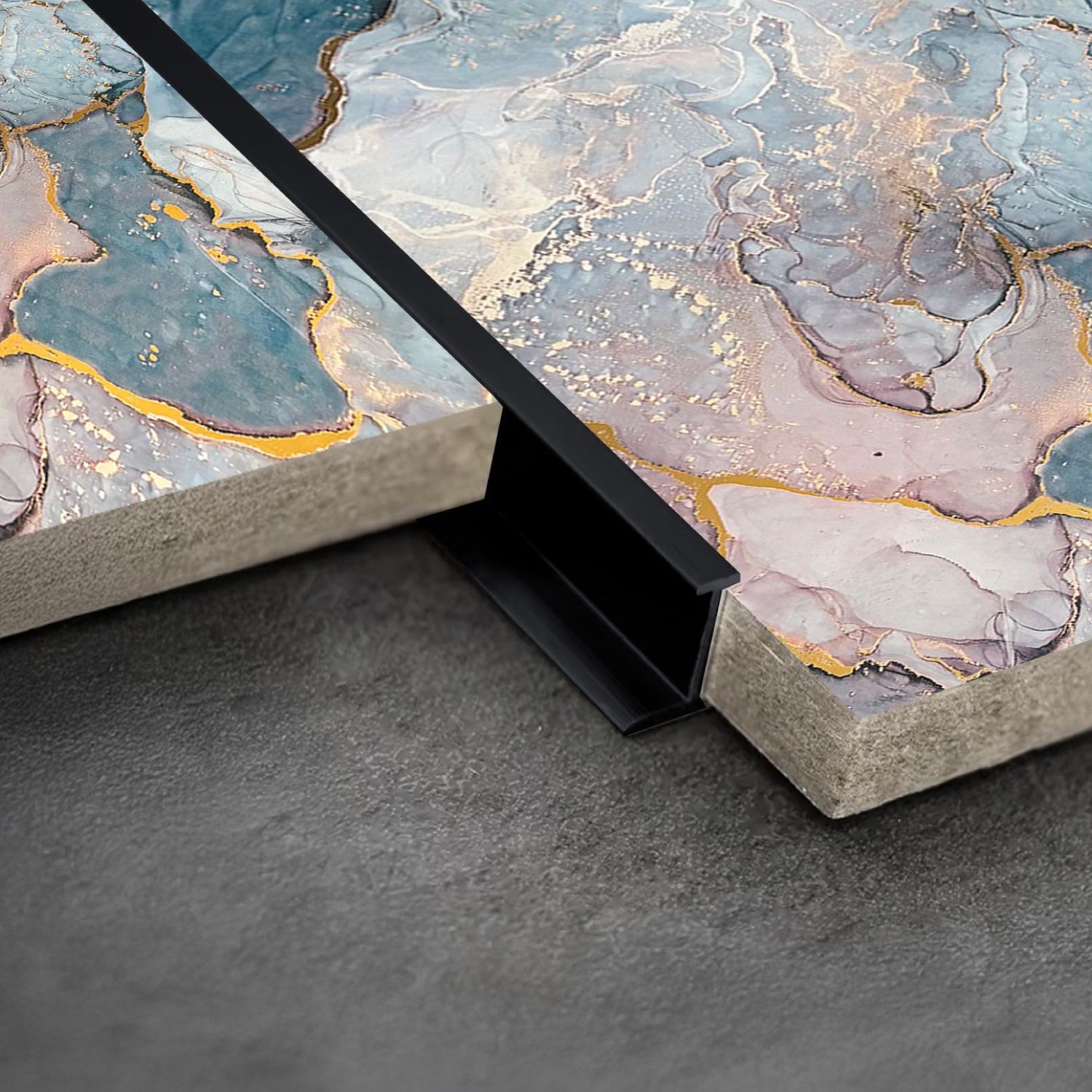 Perfil • Terminaciones Panel Mármol PVC • 2.5m • Unión Tipo H