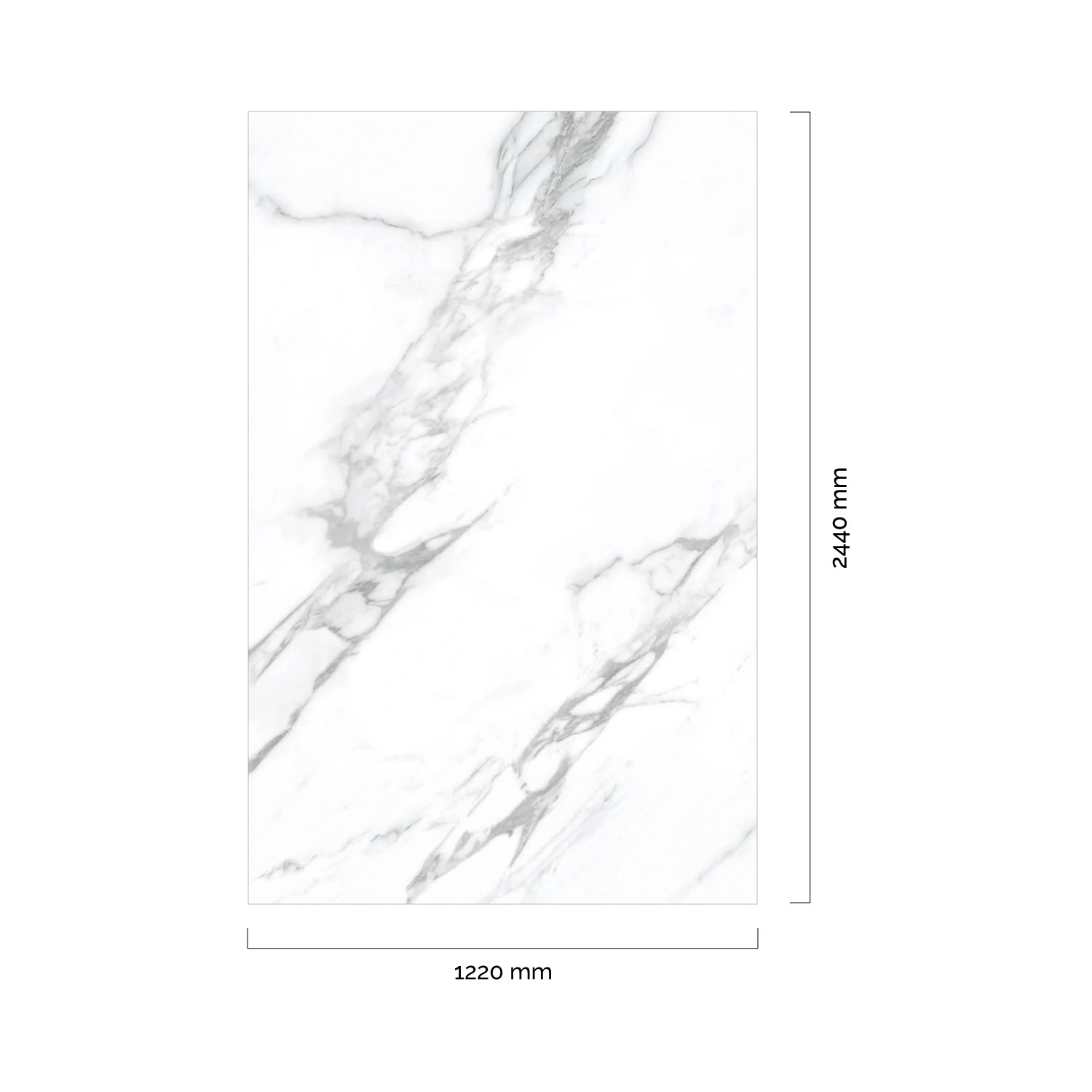 Revestimiento interior • Panel Mármol PVC • 244x122x0.3cm • Blanco Bruma