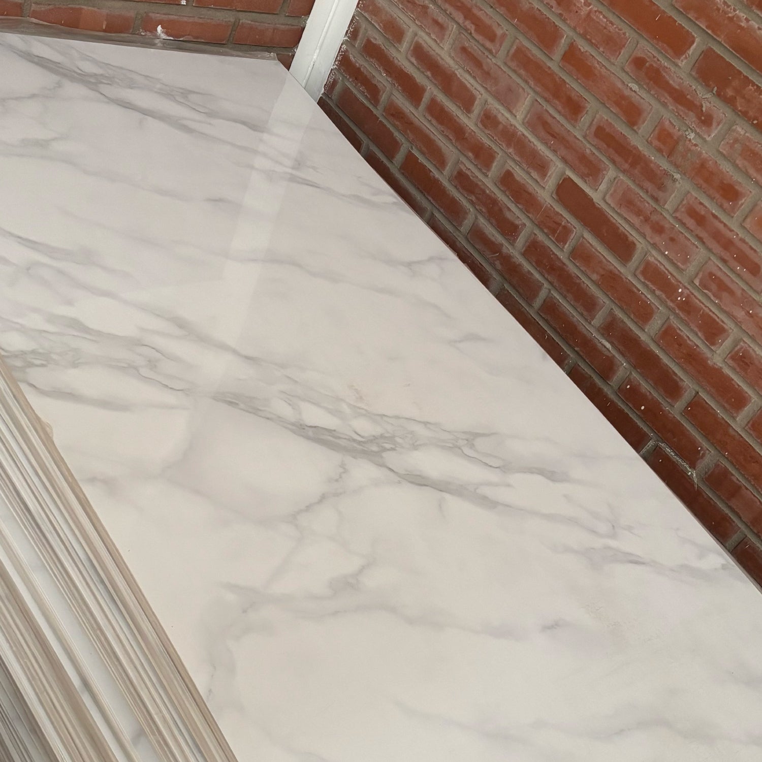 Revestimiento interior • Panel Mármol PVC • 244x122x0.3cm • Blanco Bruma