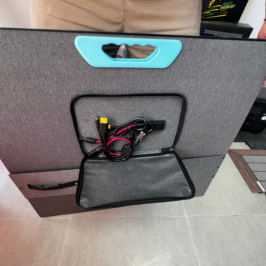 Panel Solar Portátil • 400W • Plegable • Soportes ajustables