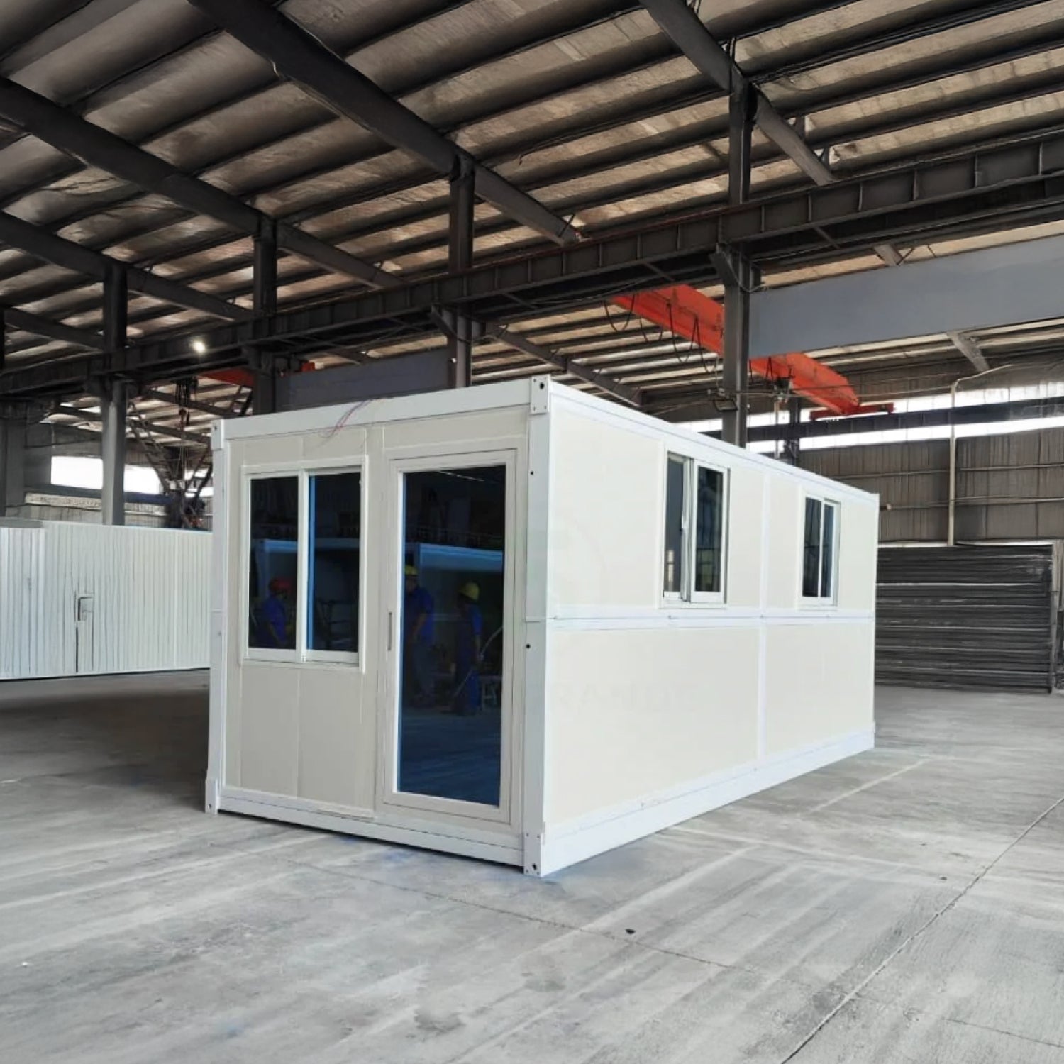 Módulo Plegable • Blanco Vidrio • 1 Pieza • 5,8x2,5x2,45 mt