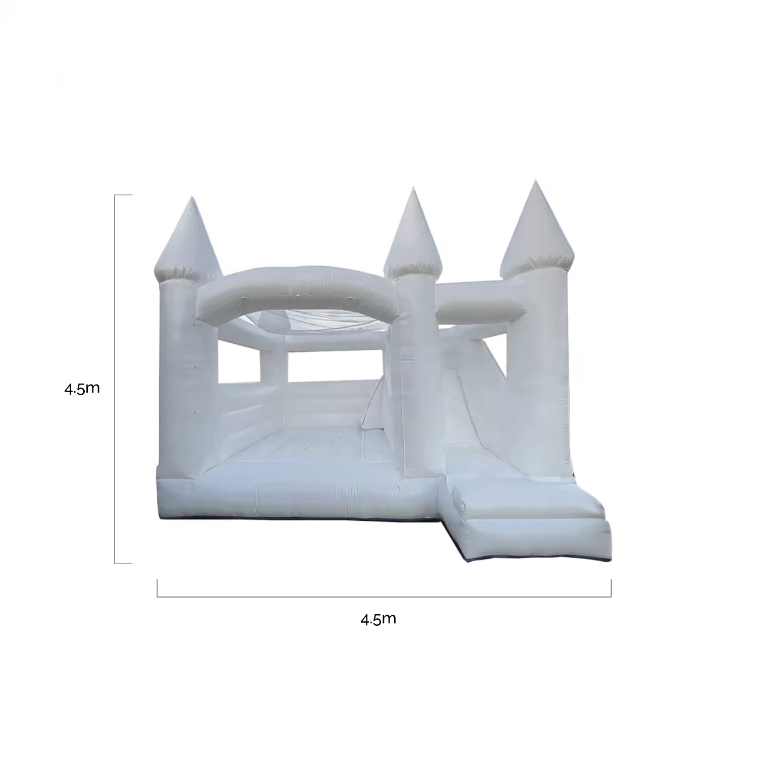 Juego Inflable • Castillo Inflable Blanco • 4.5x4.5m • Arriendo