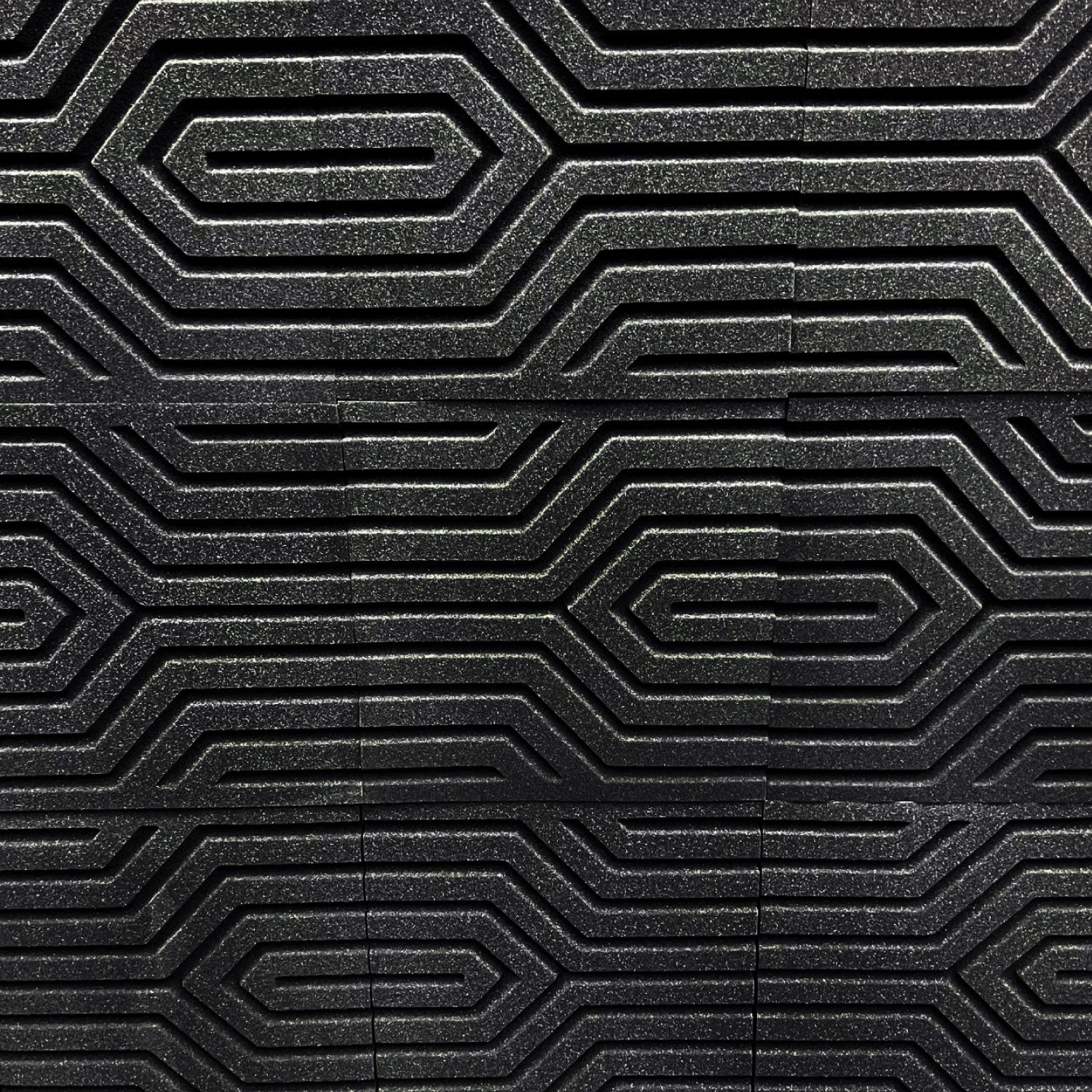 Panel Acústico Lineal 30x30x3cm • AutoAdhesivo • Pack x12 • 1 m2 • Negro