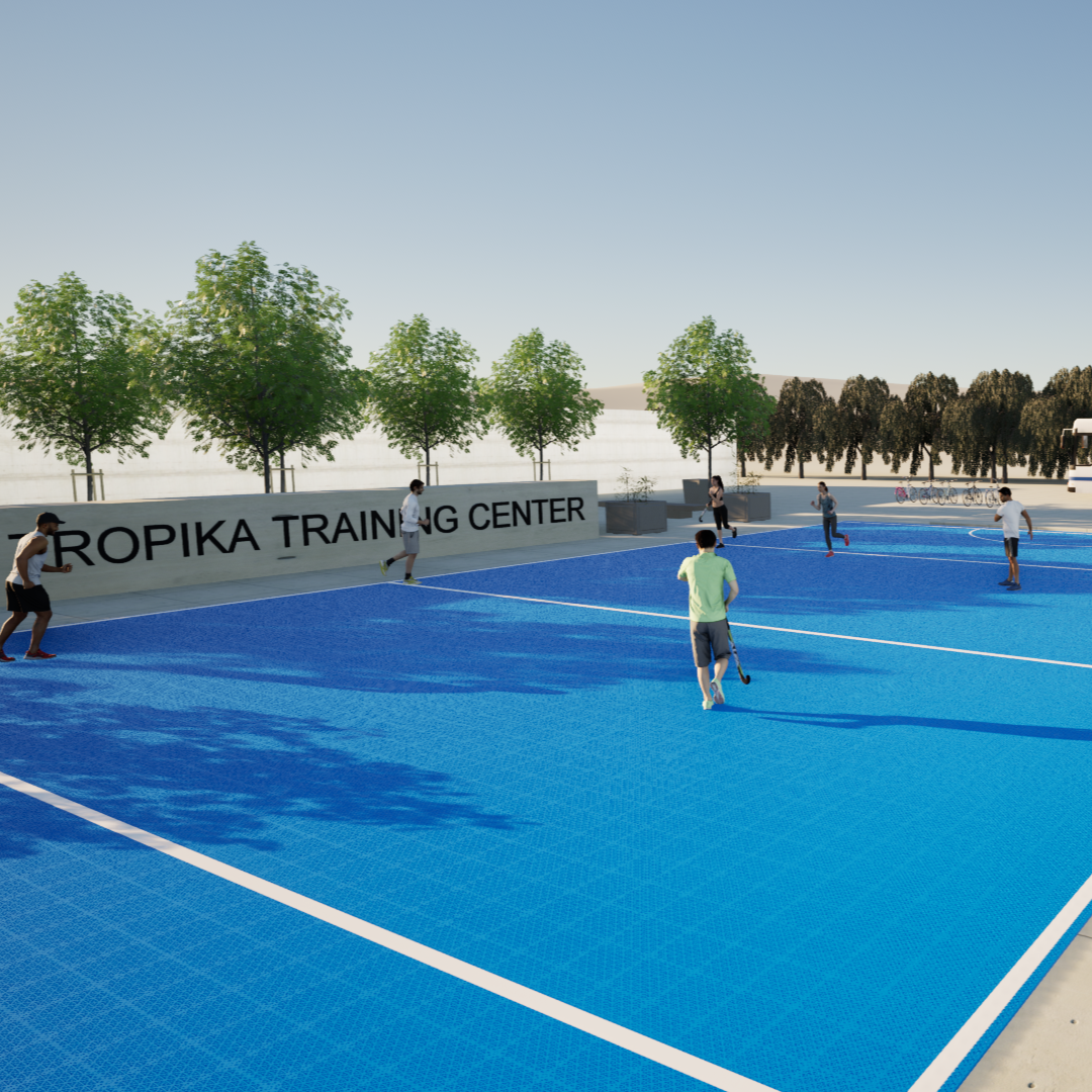 Hockey / Patinaje / Skate / Ruedas • Cancha 35 x 65 mts • Piso Deportivo Elastic Pro