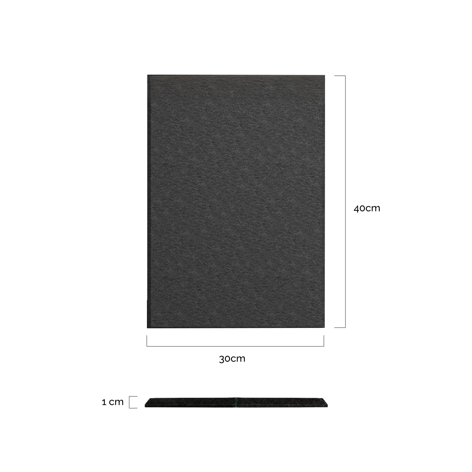 Panel Acústico Rectangular Liso • 40x30x1cm • PET • AutoAdhesivo • Pack x12 • 1 m2