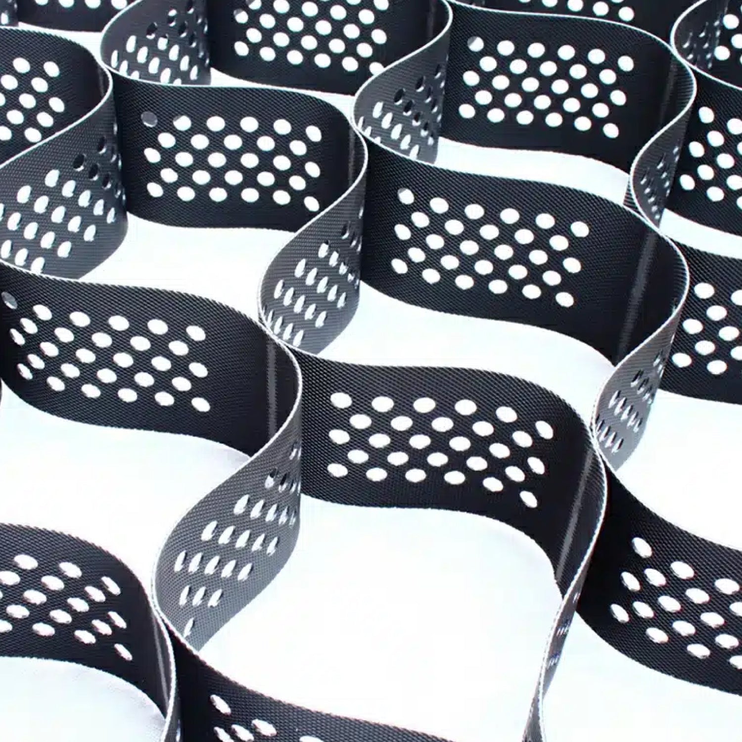 Geocelda Estabilizadora de Terreno • Para Caminos • 5x10 mts • Altura de la red 50mm • Espesor Plástico 1,5 mm • Negro