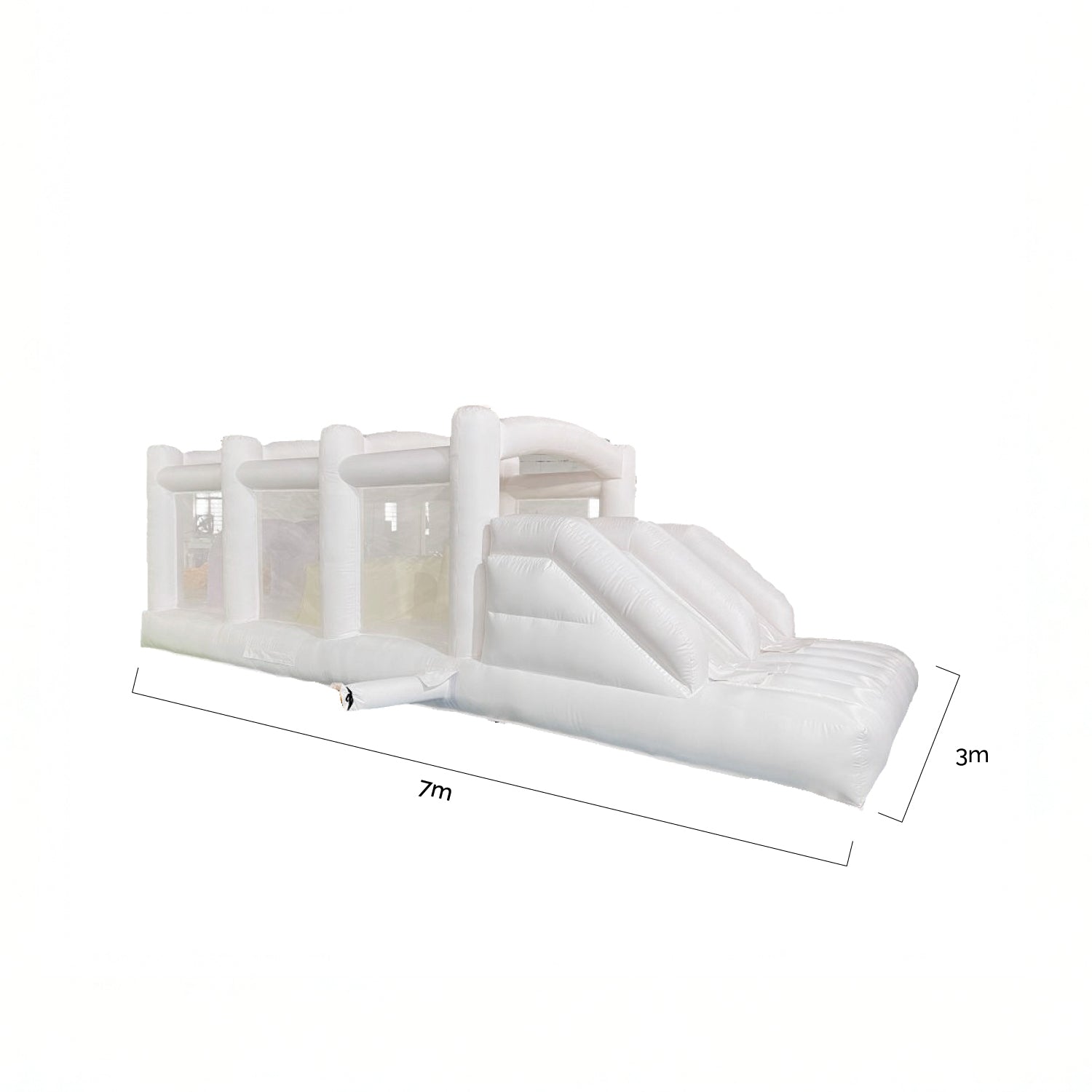 Juego Inflable • Túnel con Tobogán • 7x2.5m