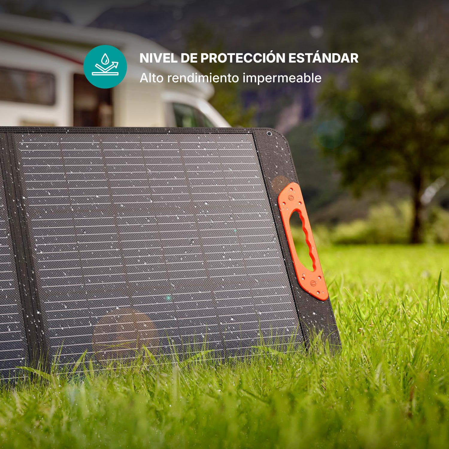 Panel Solar Portátil • 200W • Plegable • Soportes ajustables