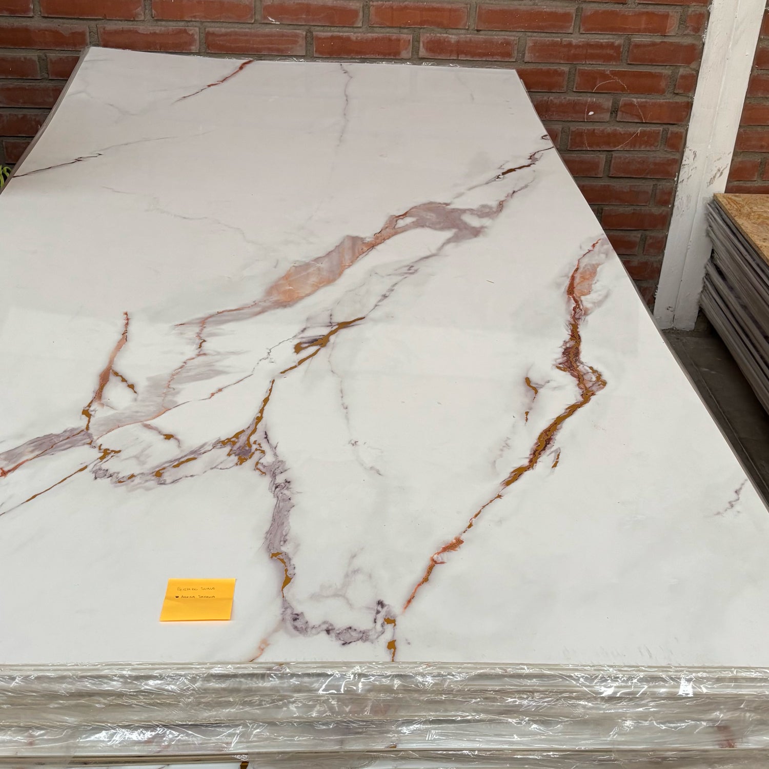 Revestimiento interior • Panel Mármol PVC • 244x122x0.3cm • Arena Serena