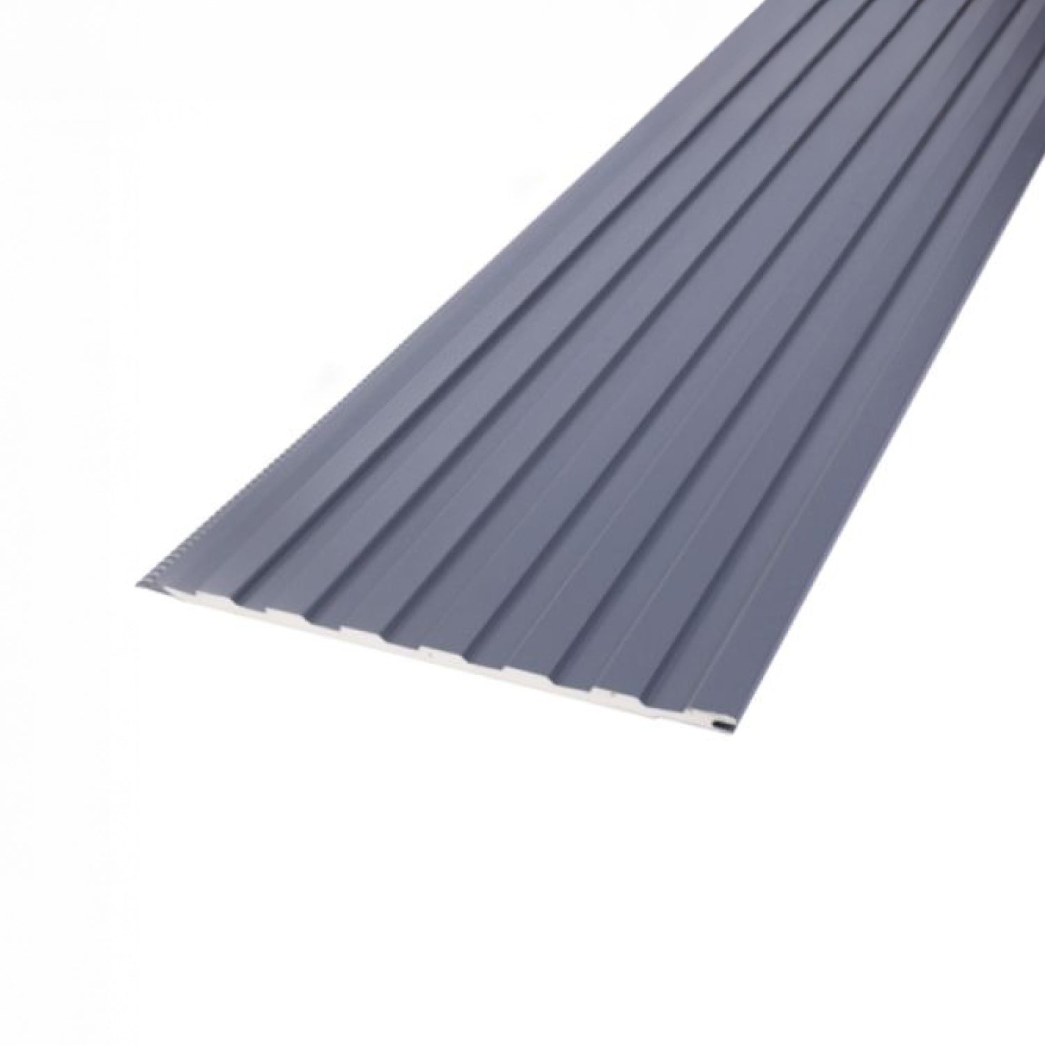 Revestimiento de Exterior Metal Siding • 290x38.3x1.6cm • Lineas delgadas • Gris oscuro • Pack 8 unidades