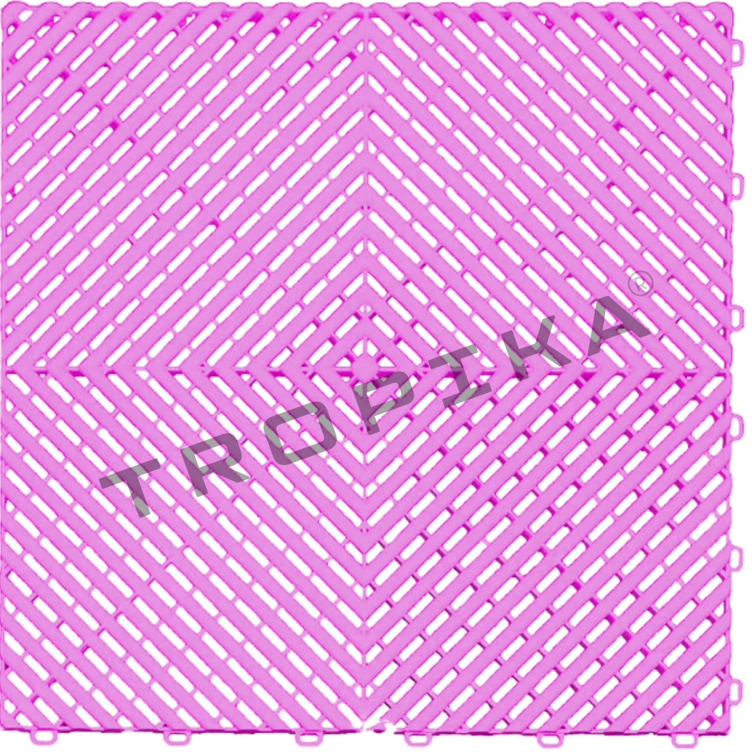 Piso de Garage Encastrable Modular • 40x40x1.8cm • Pack x40 • Rosado