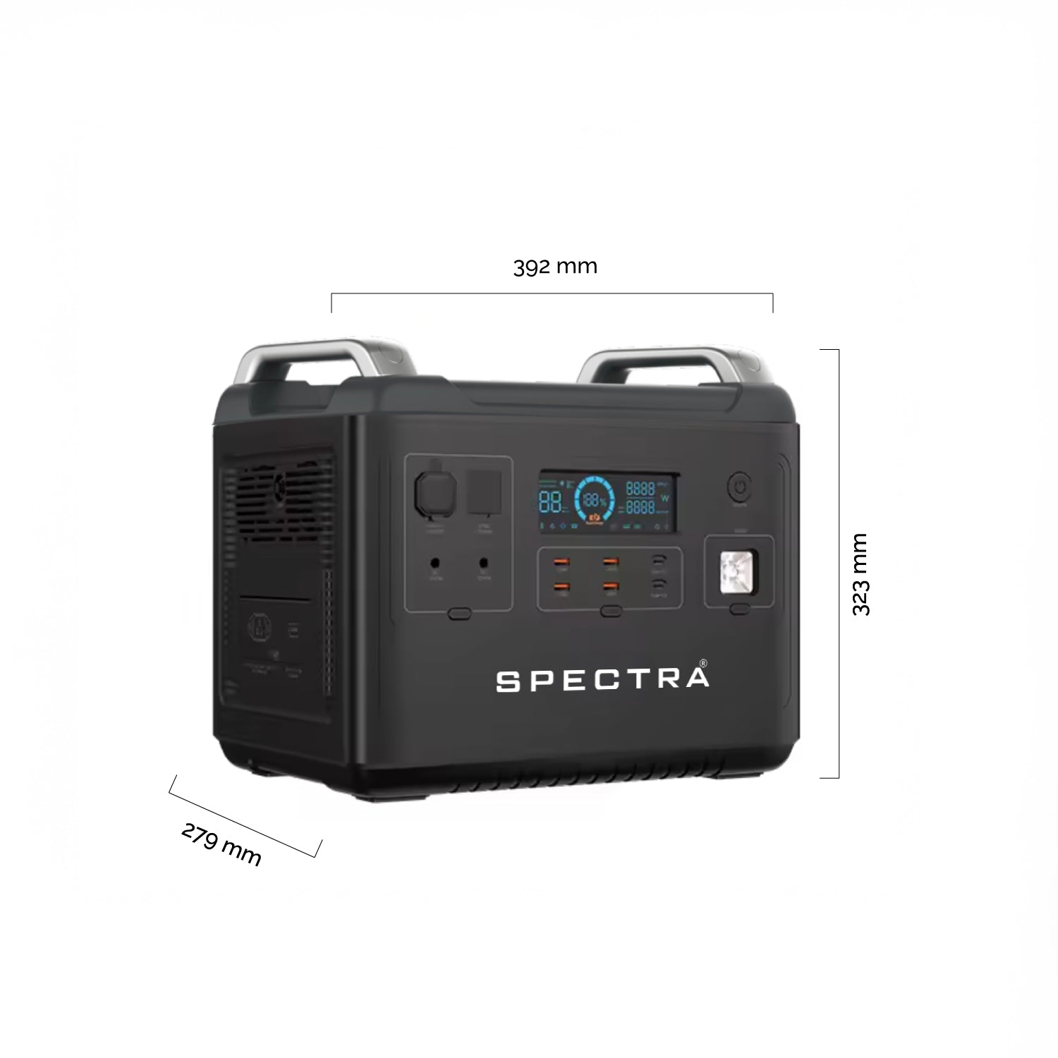 Estación de Energía Solar Spectra • Portátil Outdoor • 2048Wh/2000W • Recargable