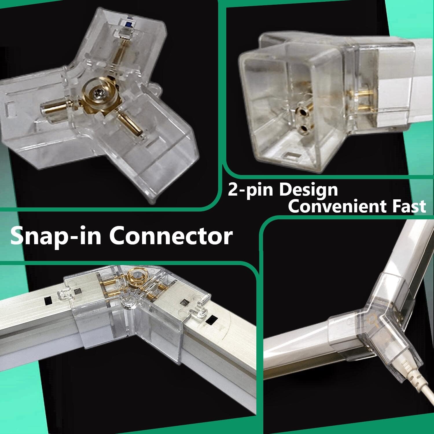 Luz Led Spectra • Kit 5 Hexágonos Chicos • Arista Hexágono 44 cm • 36 Watts c/u