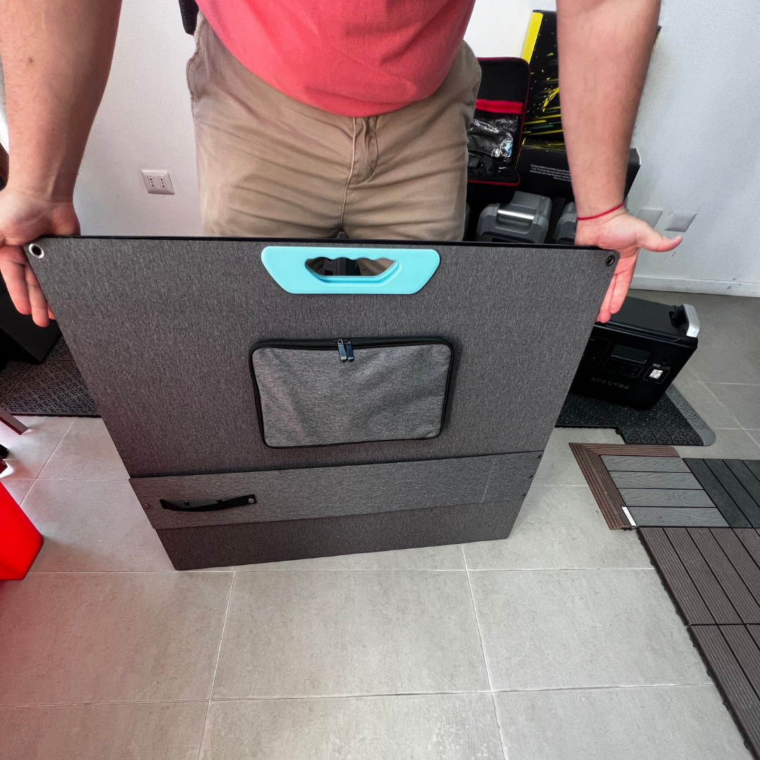 Panel Solar Portátil • 400W • Plegable • Soportes ajustables