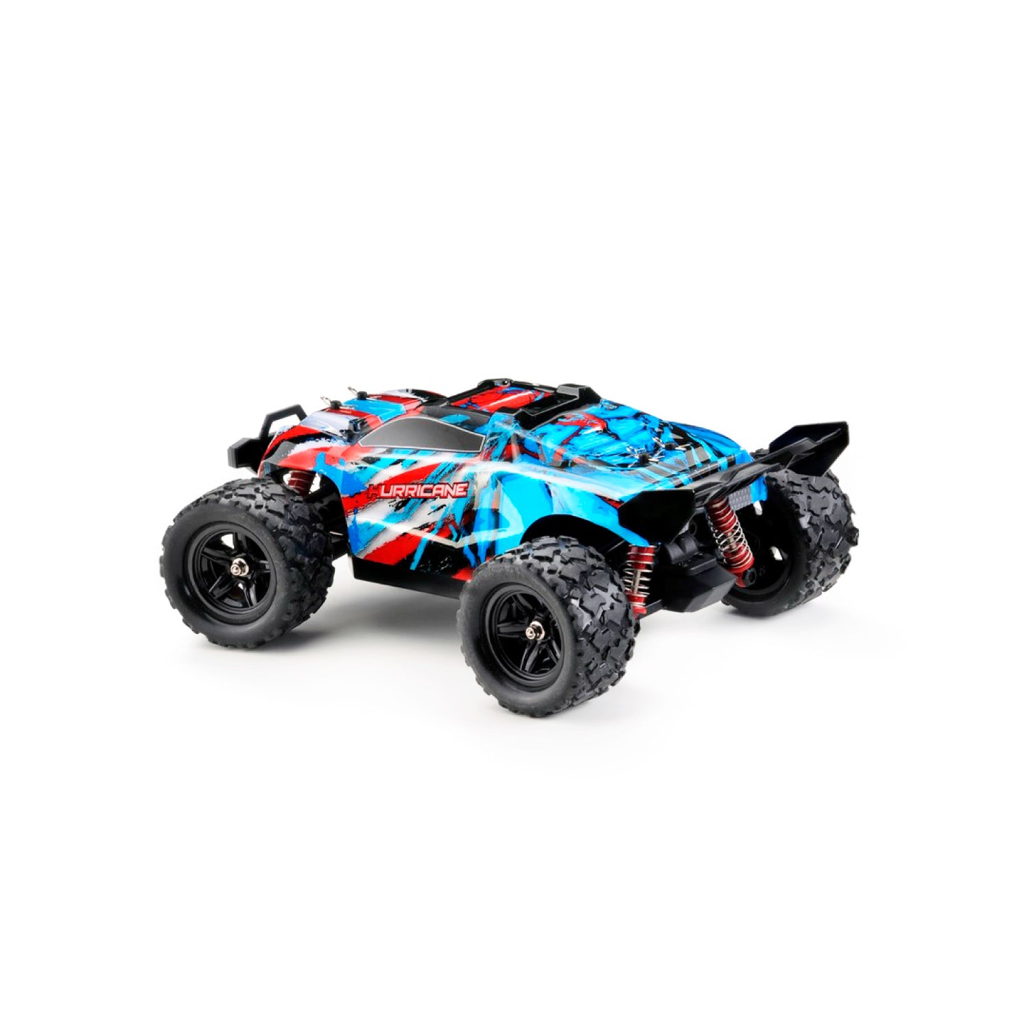 Auto a control remoto • Hurricane monster truck 4x4 • 36 Km/h • Celeste/rojo