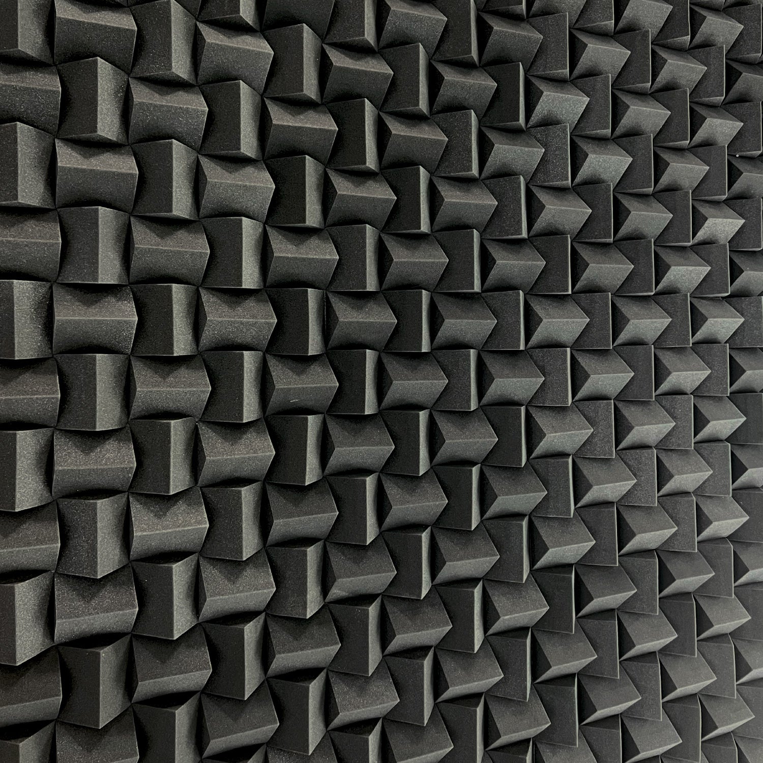 Panel Acústico Prisma • AutoAdhesivo • Negro • 60x60x8cm