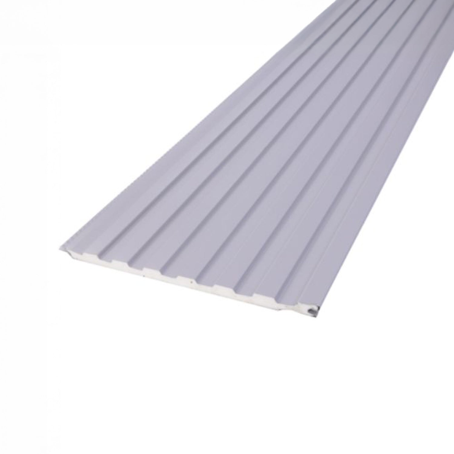 Revestimiento de Exterior Metal Siding • 290x38.3x1.6cm • Lineas delgadas • Gris claro • Pack 8 unidades