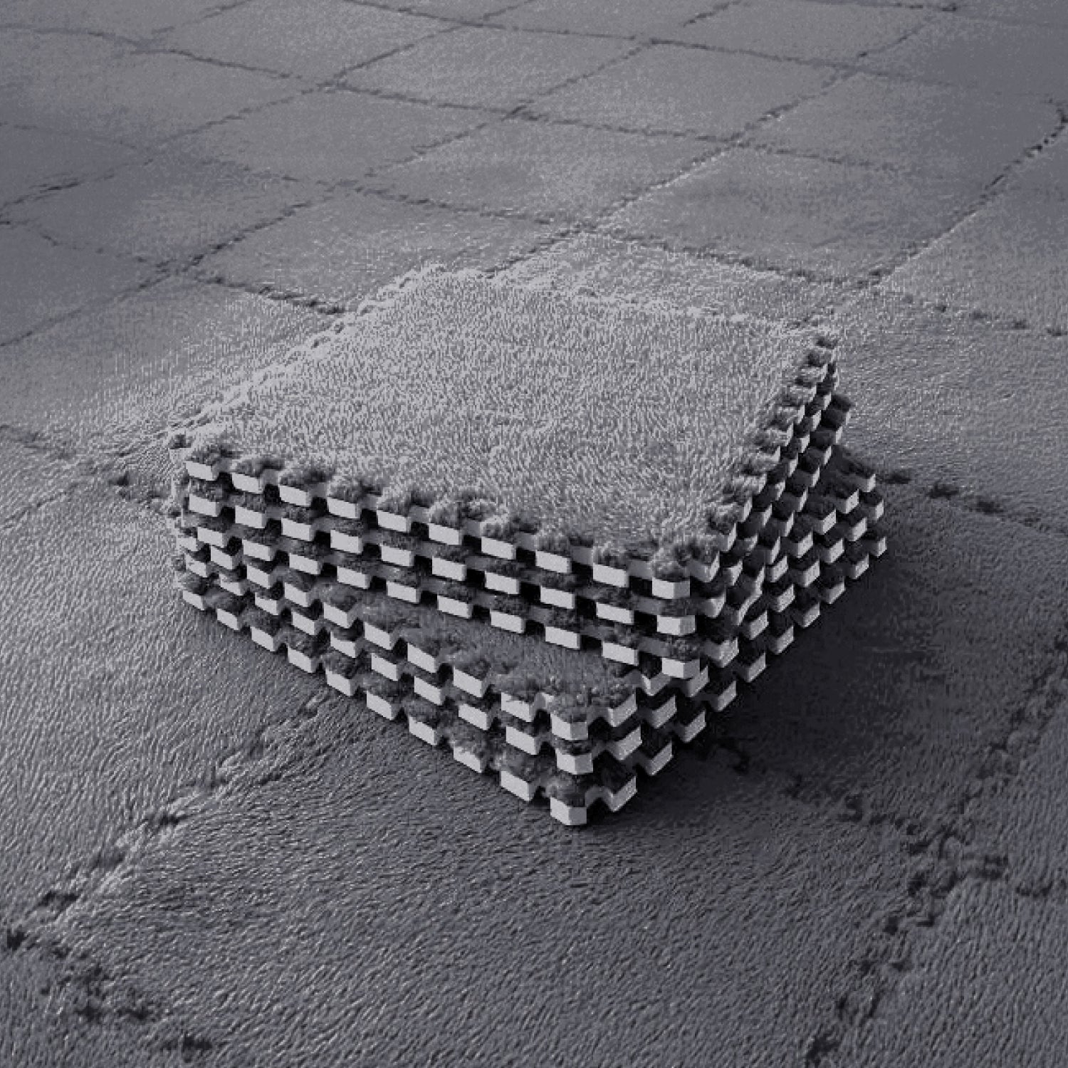 Piso Tatami Acolchado para Niños • Alfombra Goma Eva • Antideslizante • Modular • 30x30x1cm • Gris