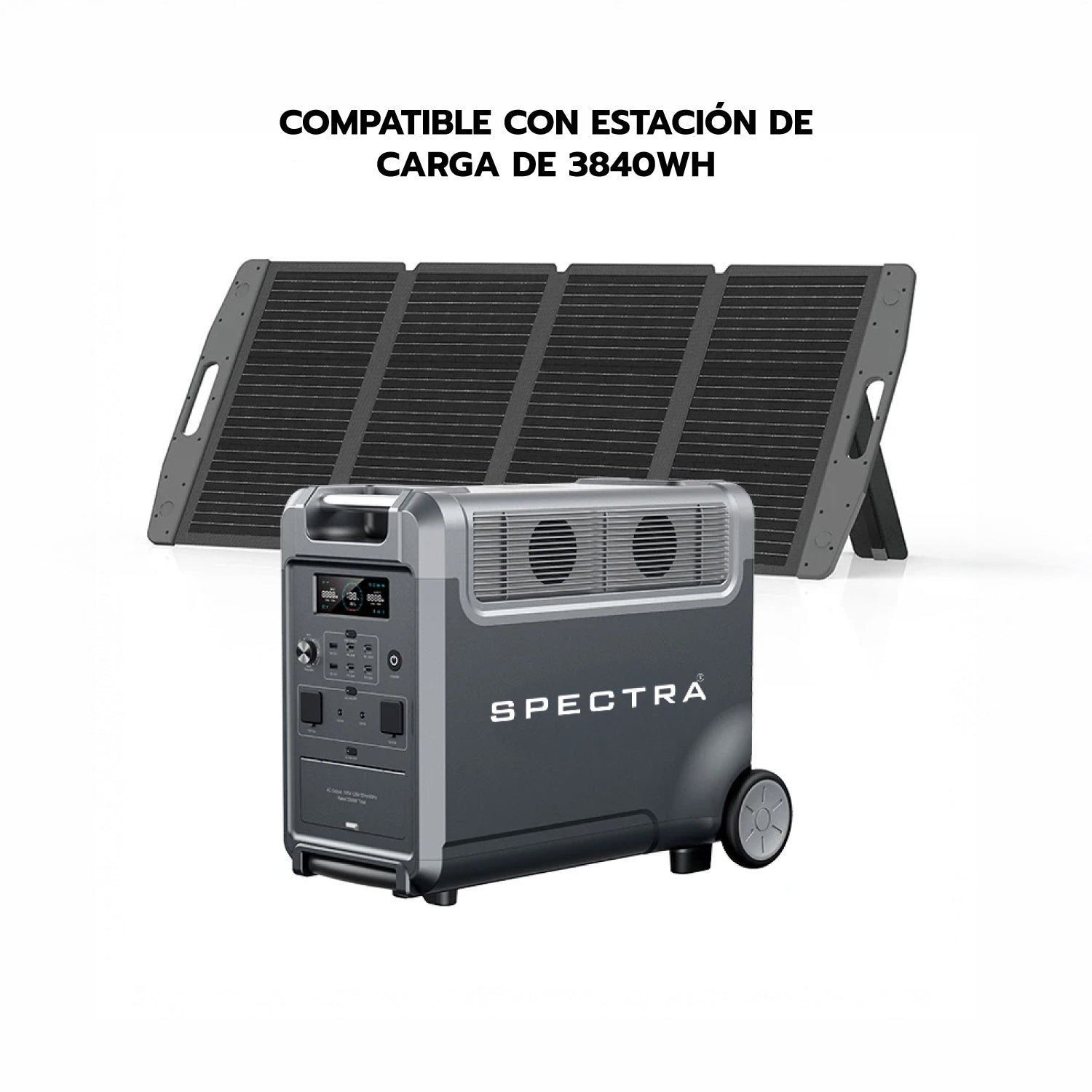 Panel Solar Portátil • 200W • Plegable • Soportes ajustables