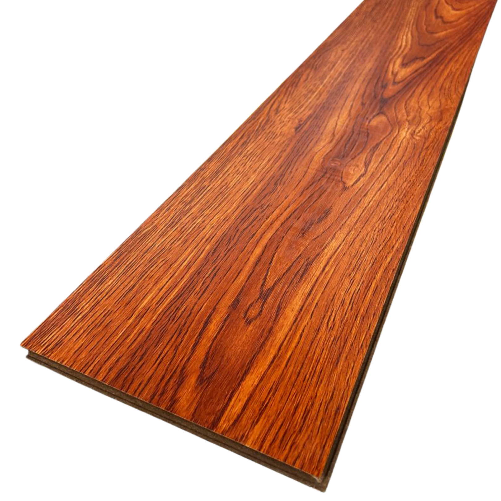 Piso Flotante 8mm • 1220x200mm • Caja 8 Palmetas 1.952 m2 • Café Caramelo