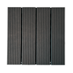 Piso Deck WPC Terraza • Dark • Encastrable Modular Outdoor • 30x30x2cm • Terminación Lineal