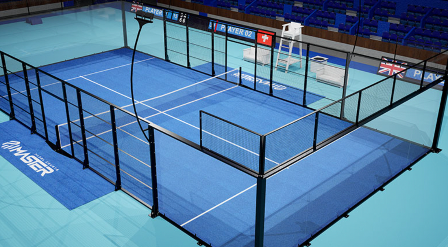 Padel • Cancha 10 x 20 Mts • Piso Deportivo Elastic Pro