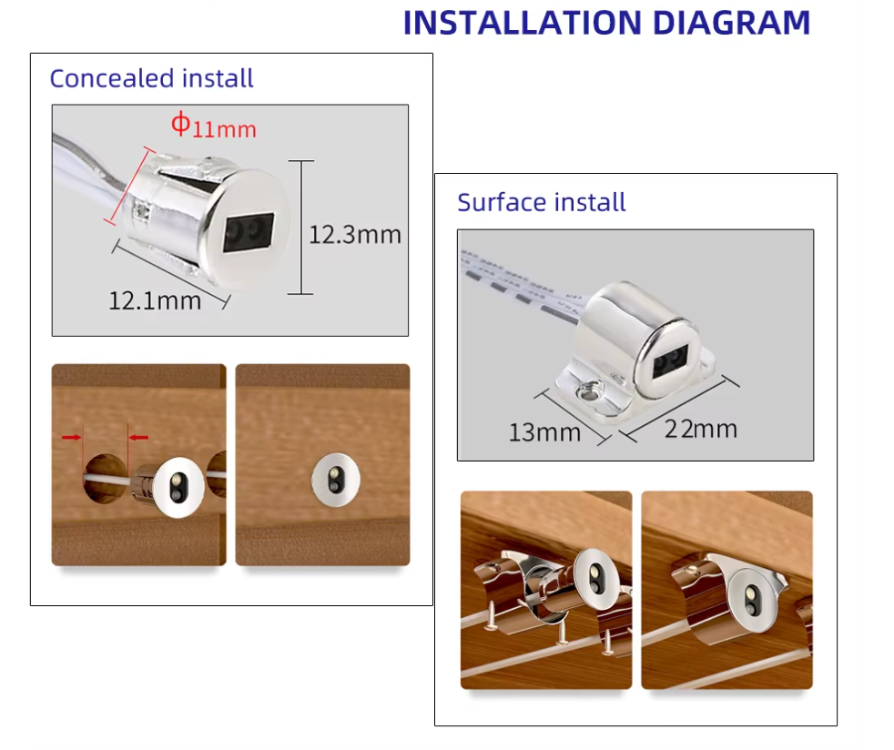 Sensor Movimiento Interruptor Switch Mueble Luz Led