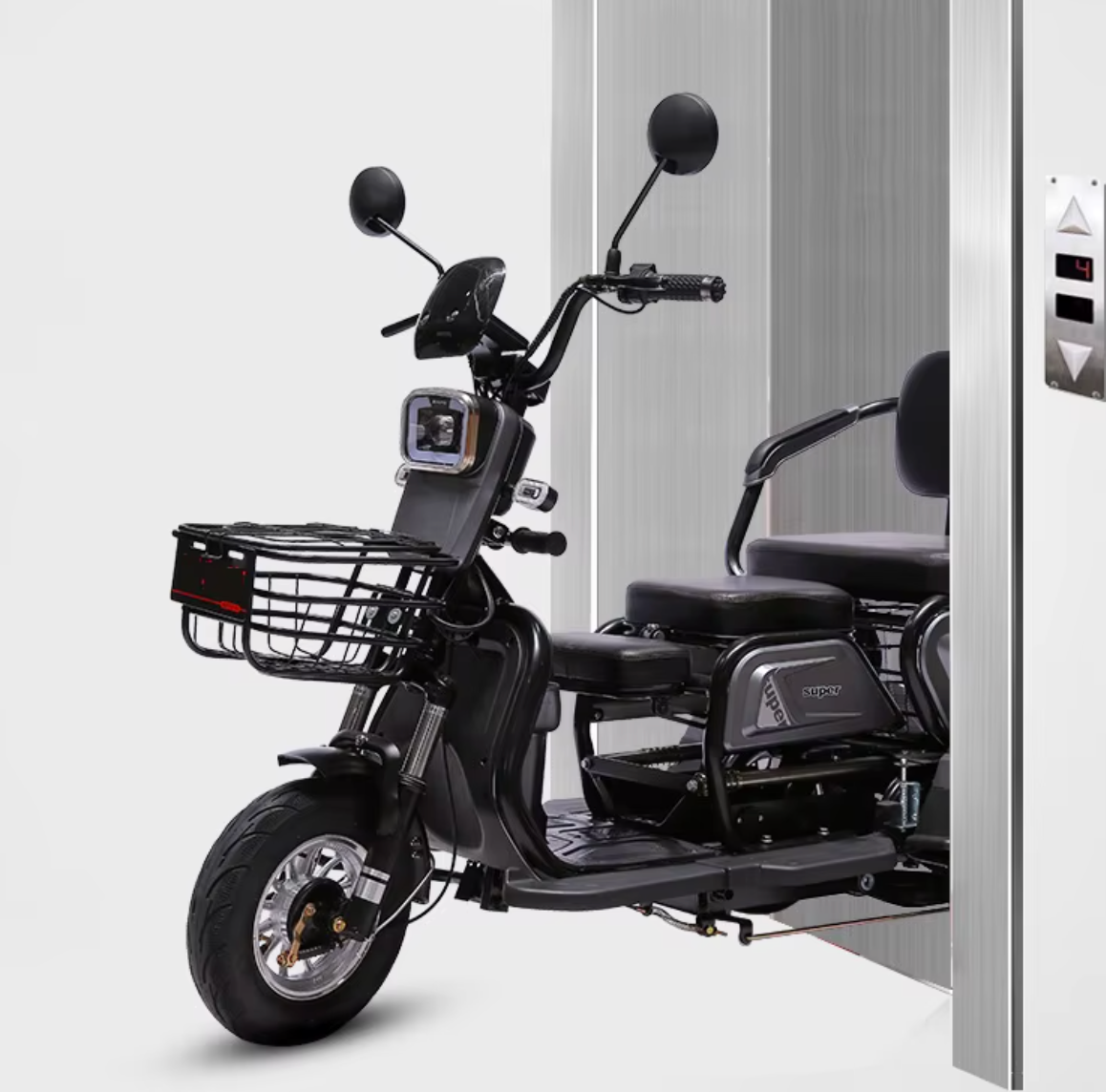 Triciclo eléctrico scooter 600W con batería de litio – vista 7